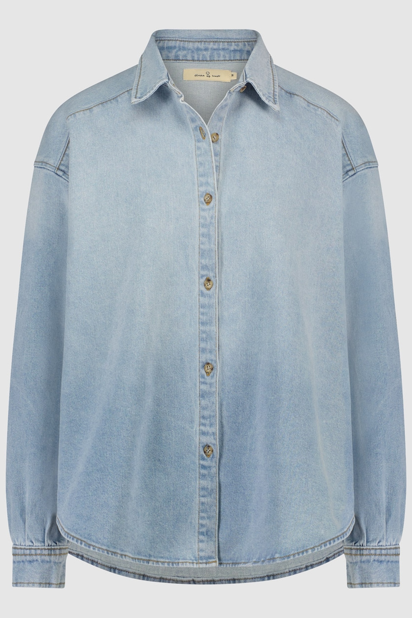 Circle of Trust Nounou Denim Blouse Superior Blue Maat: M | Overhemden Outlet | Dames | Blauw
