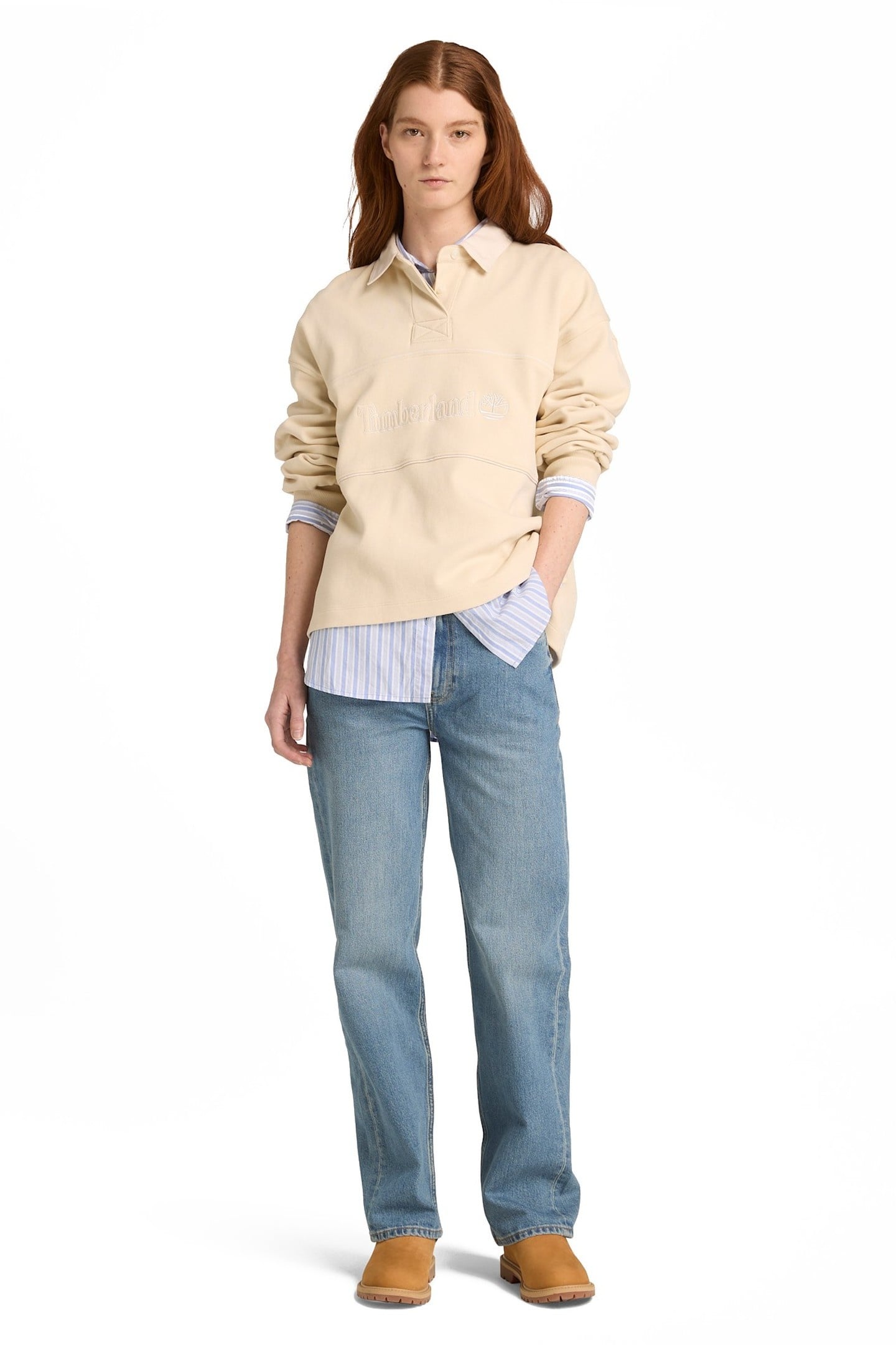 Timberland Denim Straight Pants Light Blue Maat: W29L30 | Straight Broeken Outlet | Dames | Blauw