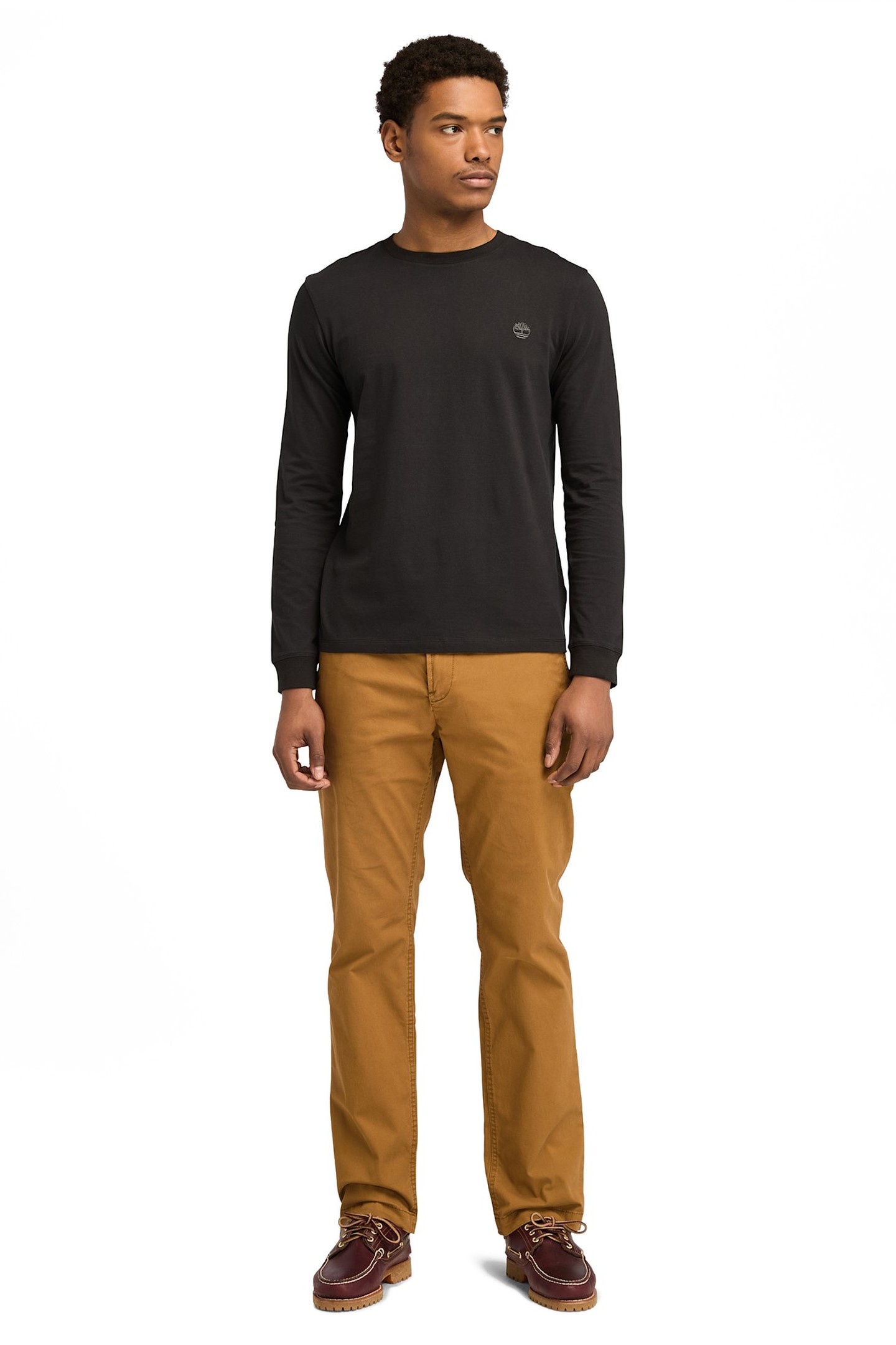 Timberland Long Sleeve Tee Black/pavement Maat: M | Basic T-Shirts Outlet | Heren | Zwart
