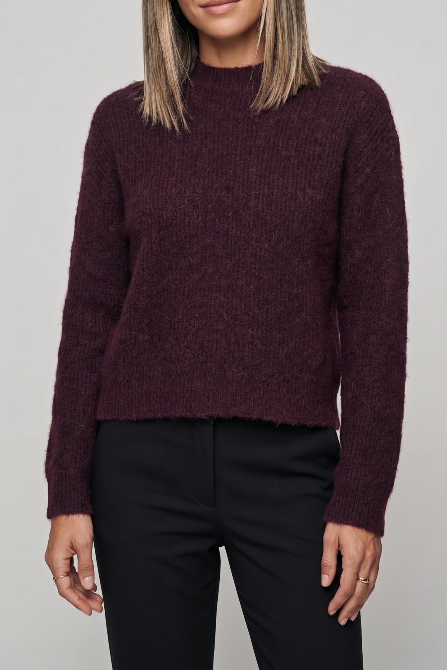 We Are Labels Nous Sommes Labels – Bennie Alpaca Knit 2.0 Burgundy Maat: S | Sweaters Outlet | Dames | Bordeaux