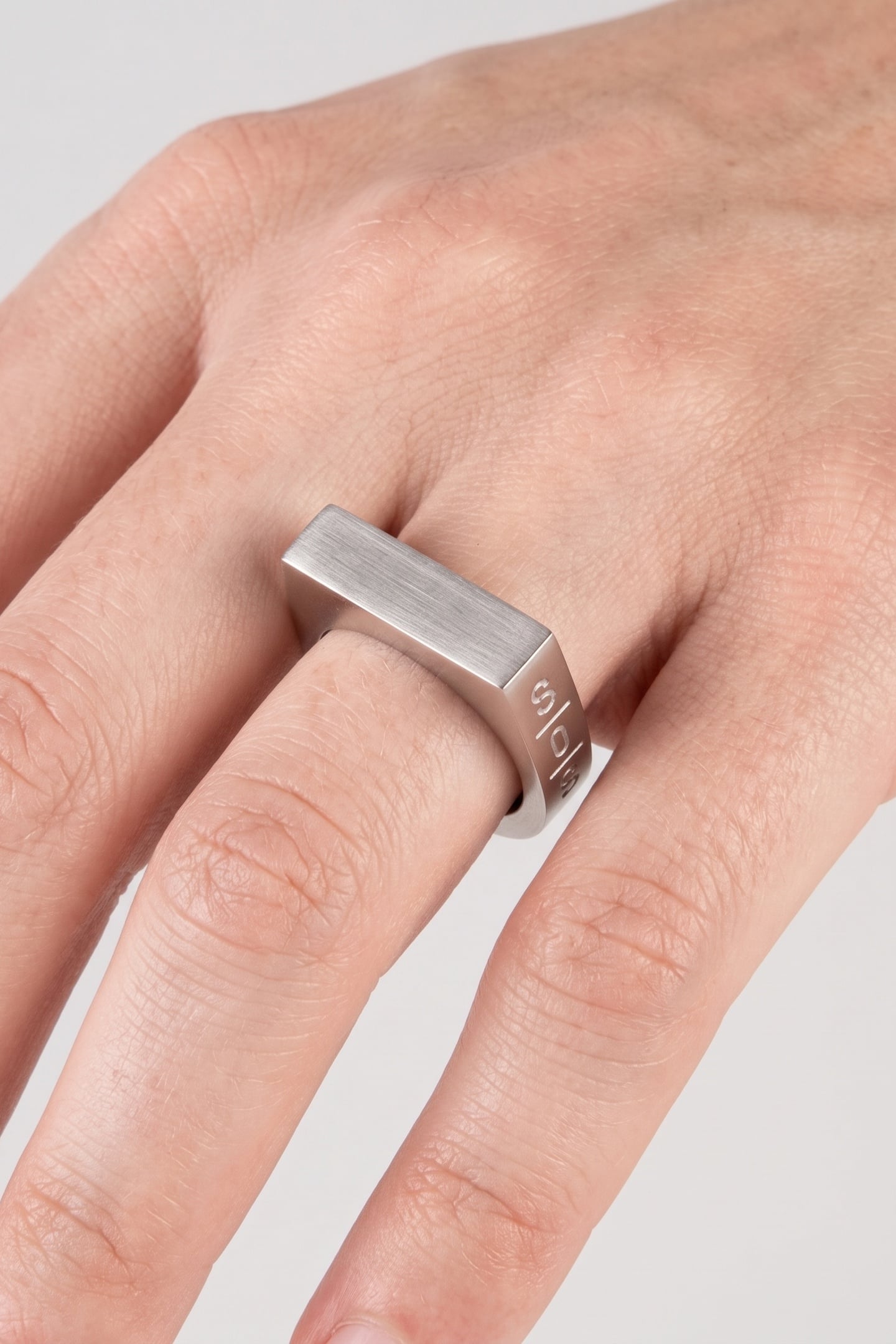 PURELEI Square Ring Silver / 54 Maat: 54 | Ringen Outlet | Dames | Zilver