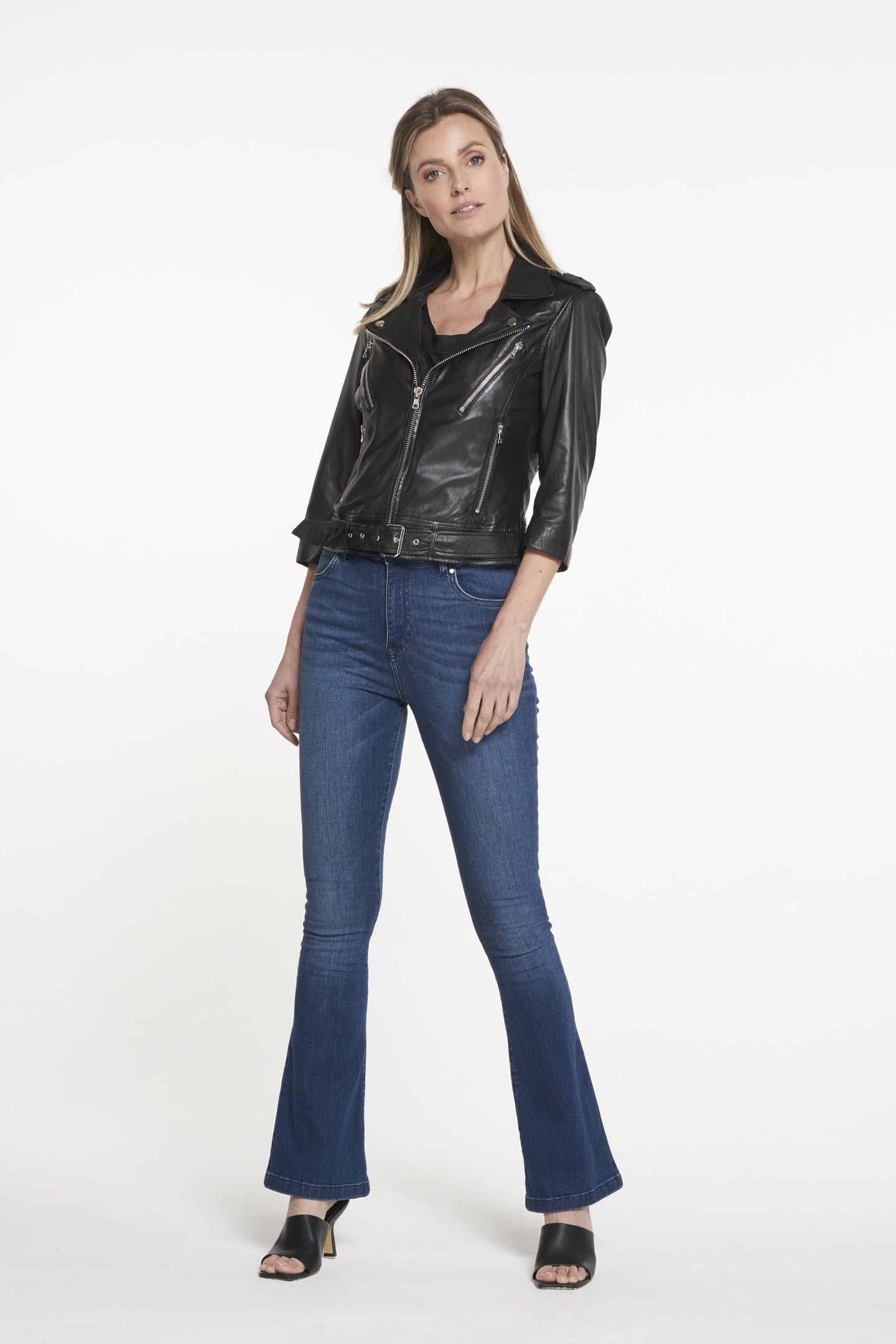 Ibana Kate Moss Black Maat: 44 | Leren Jassen Outlet | Dames | Zwart