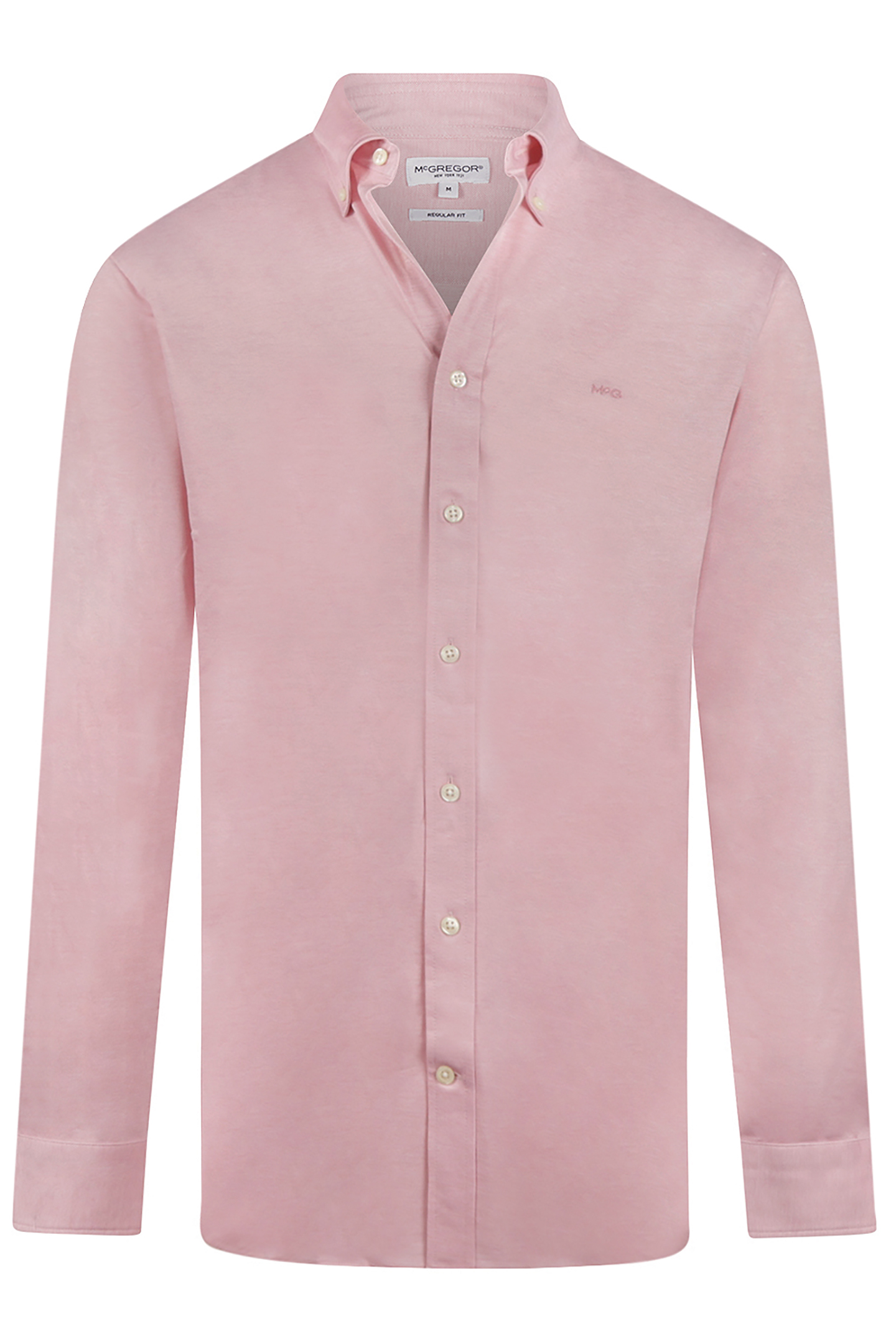 McGregor Stretch Pique Shirt Light Pink Maat: M | Casual Overhemden Outlet | Heren | Roze