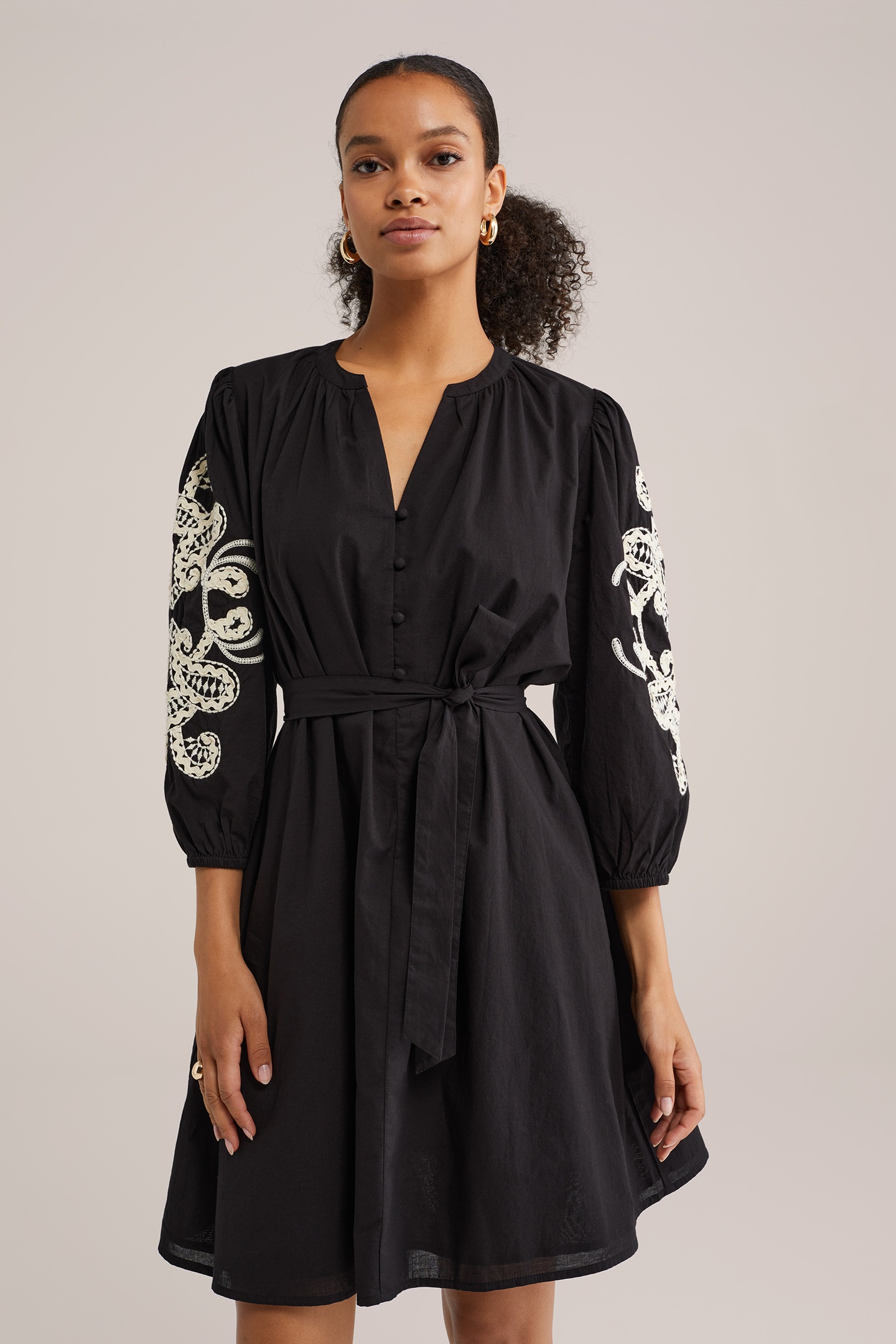 We Fashion Dress Short Black Maat: S | Blousejurken Outlet | Dames | Zwart