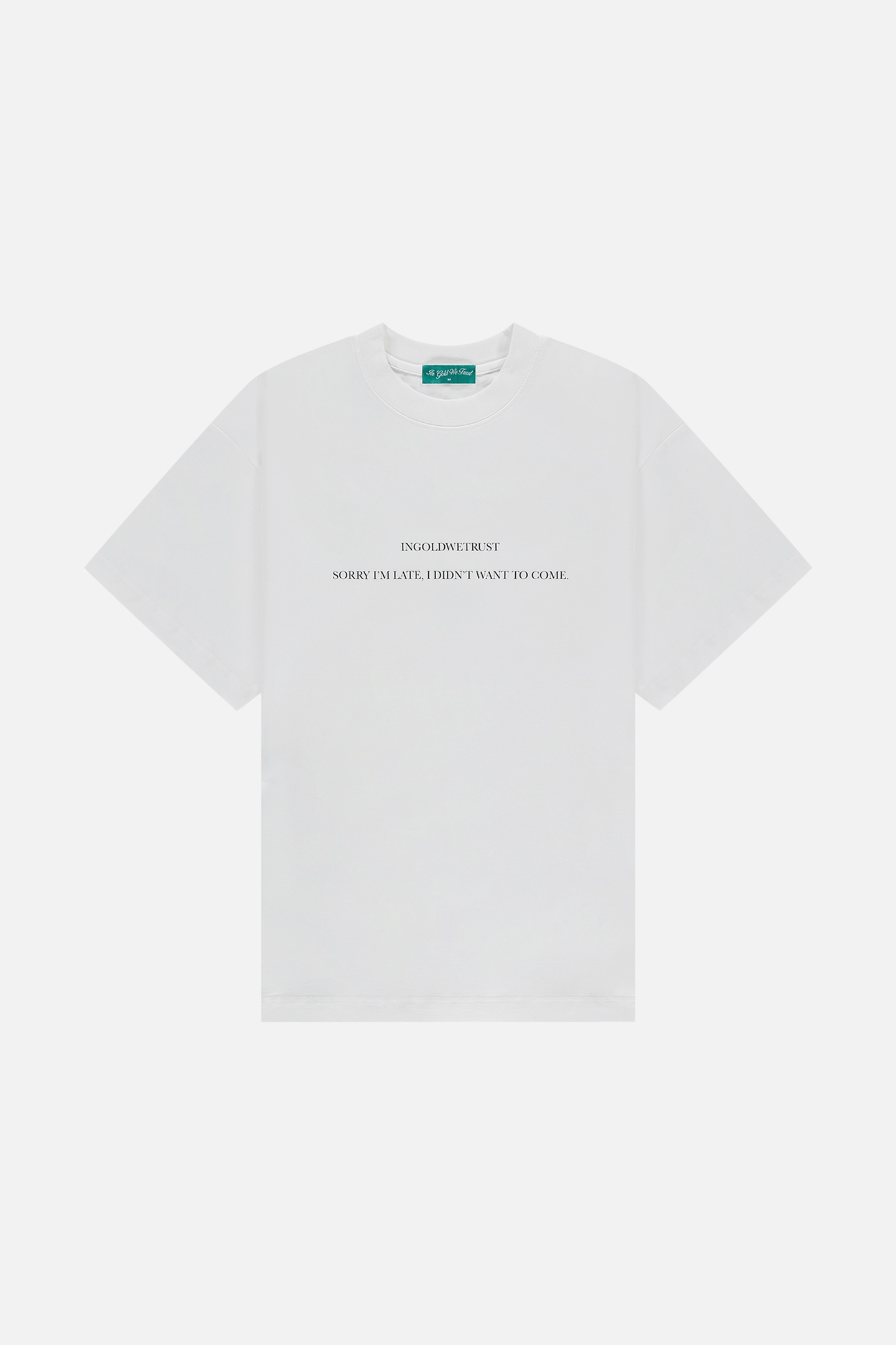 In Gold We Trust The Watch White Maat: S | Tops Outlet | Unisex | Wit