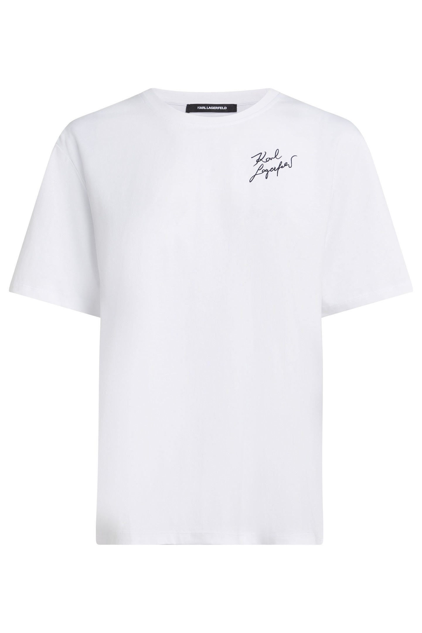 Karl Lagerfeld Relax Sketch Cameo T-shirt White Maat: XL | Tops Outlet | Dames | Wit