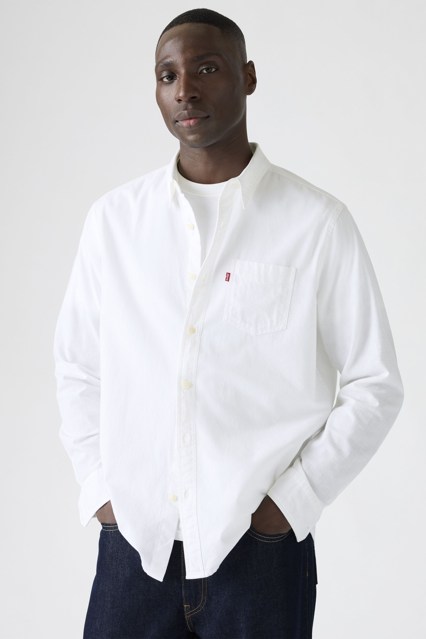 Levi's Sunset One Pocket Standard Fit Shirt Maat: S | Casual Overhemden Outlet | Heren | Wit