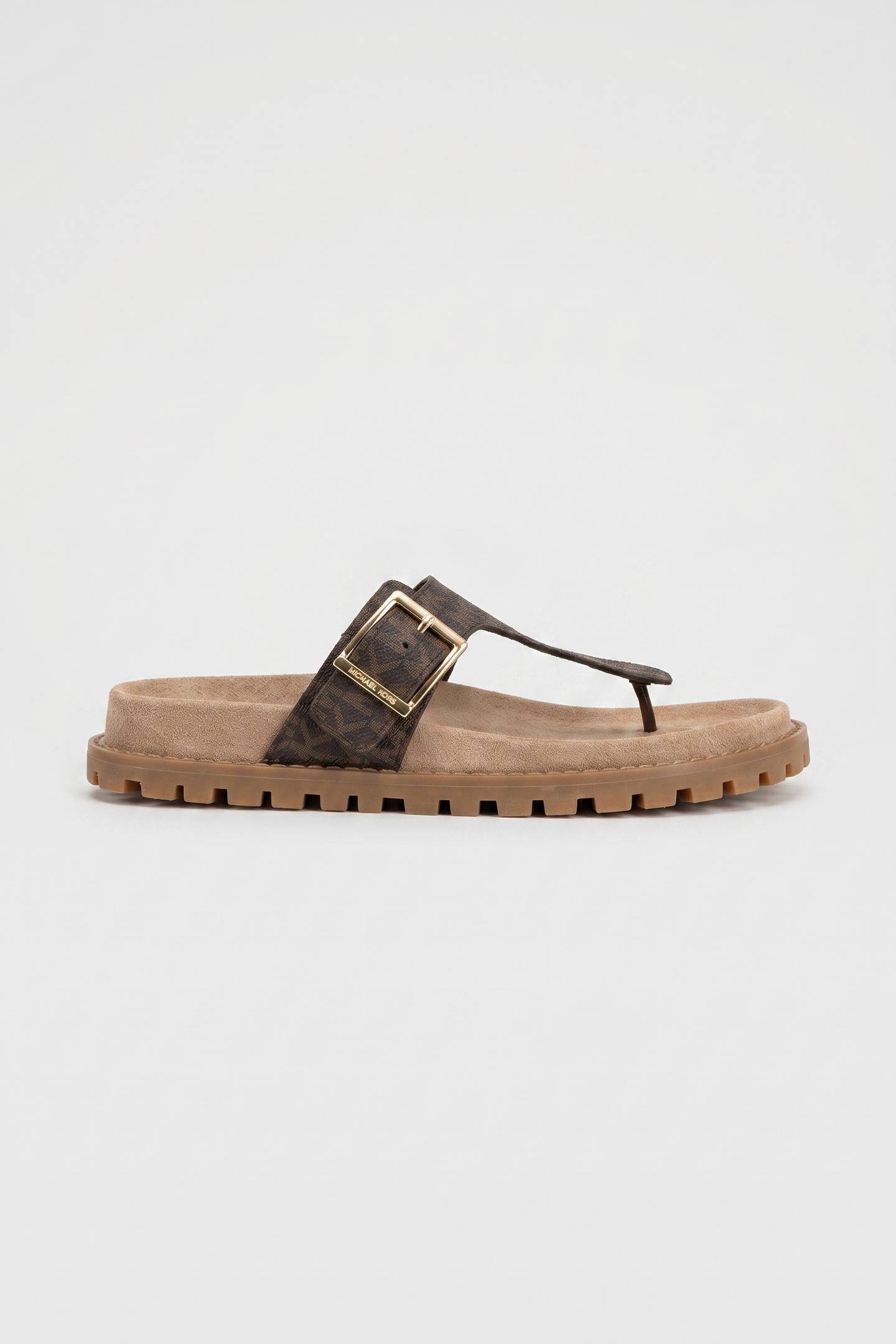 Michael Kors Easton Flat Thong Brown Maat: 38.5 | Sandalen Outlet | Dames | Beige
