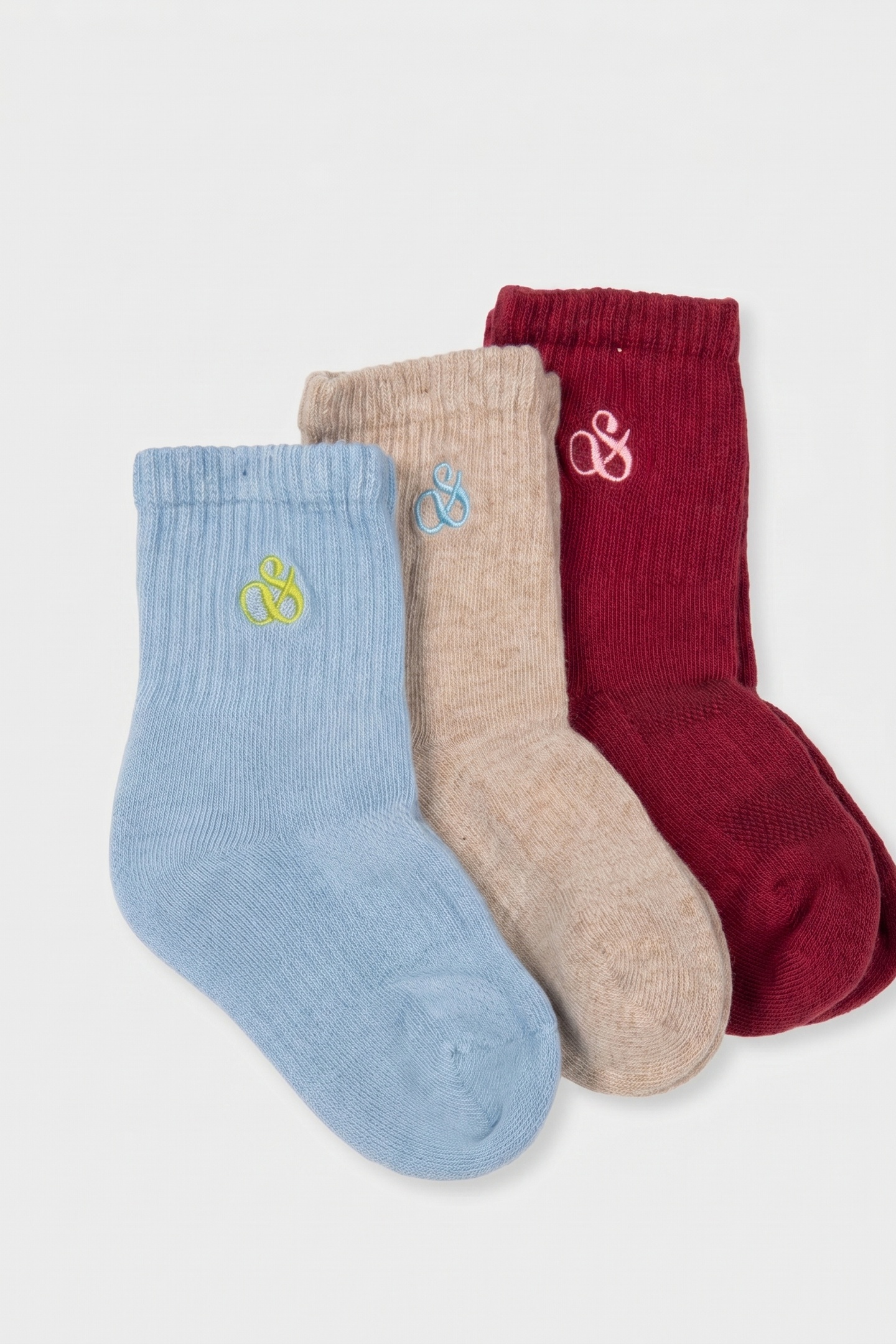 Scotch & Soda Girl 3pk Girls 1/2 Terry Crew Lt Blue/pastel Maat: M | Sokken Outlet | Unisex | Blauw