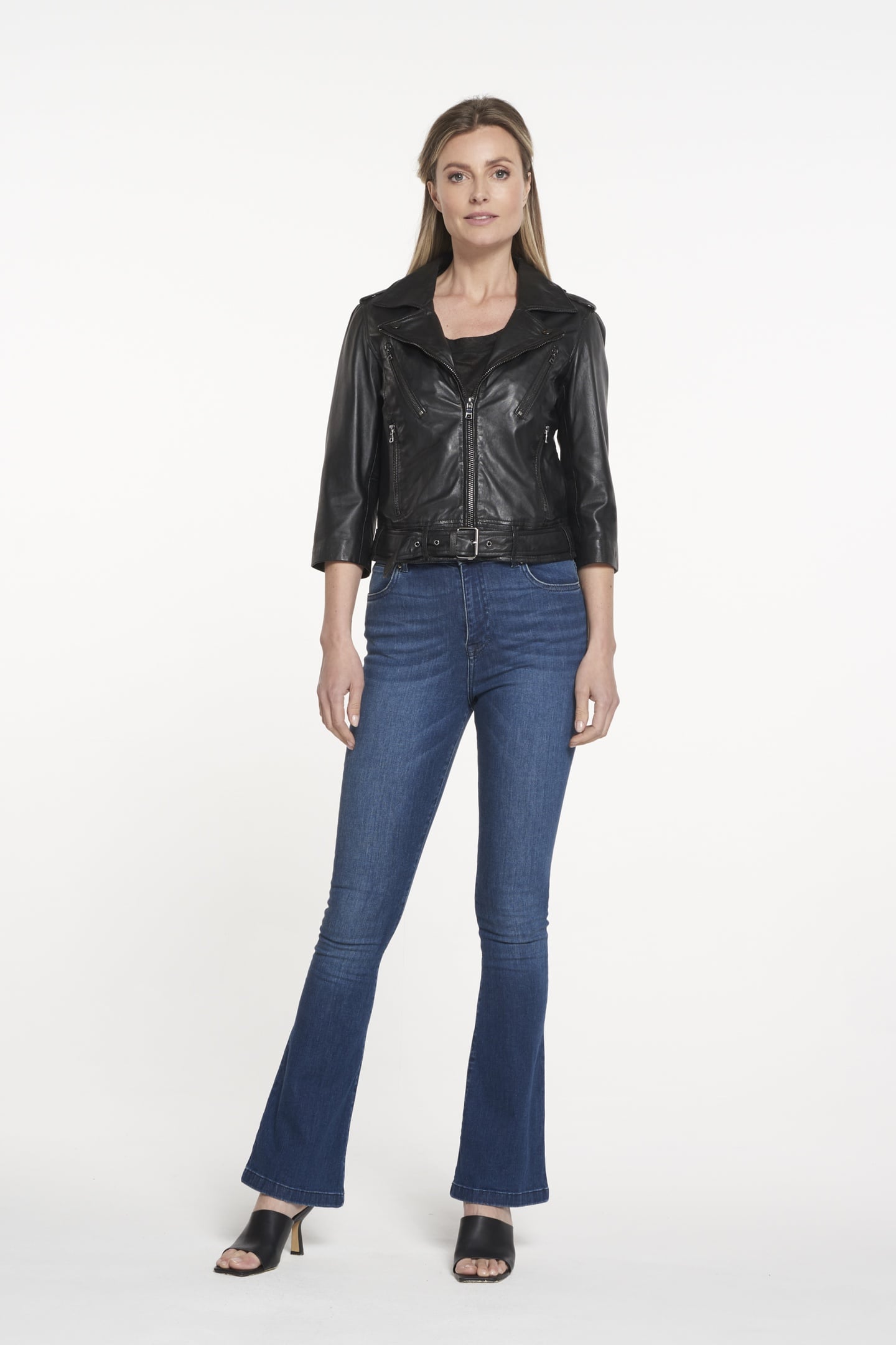 Ibana Kate Moss Black/black Maat: 34 | Leren Jassen Outlet | Dames | Zwart