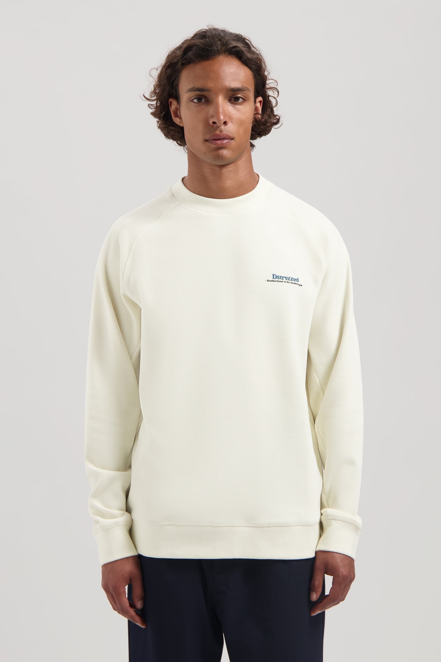 Dstrezzed Ds_adrian Crewneck Graphic Silver Birch Maat: S | Sweaters Outlet | Heren | Wit