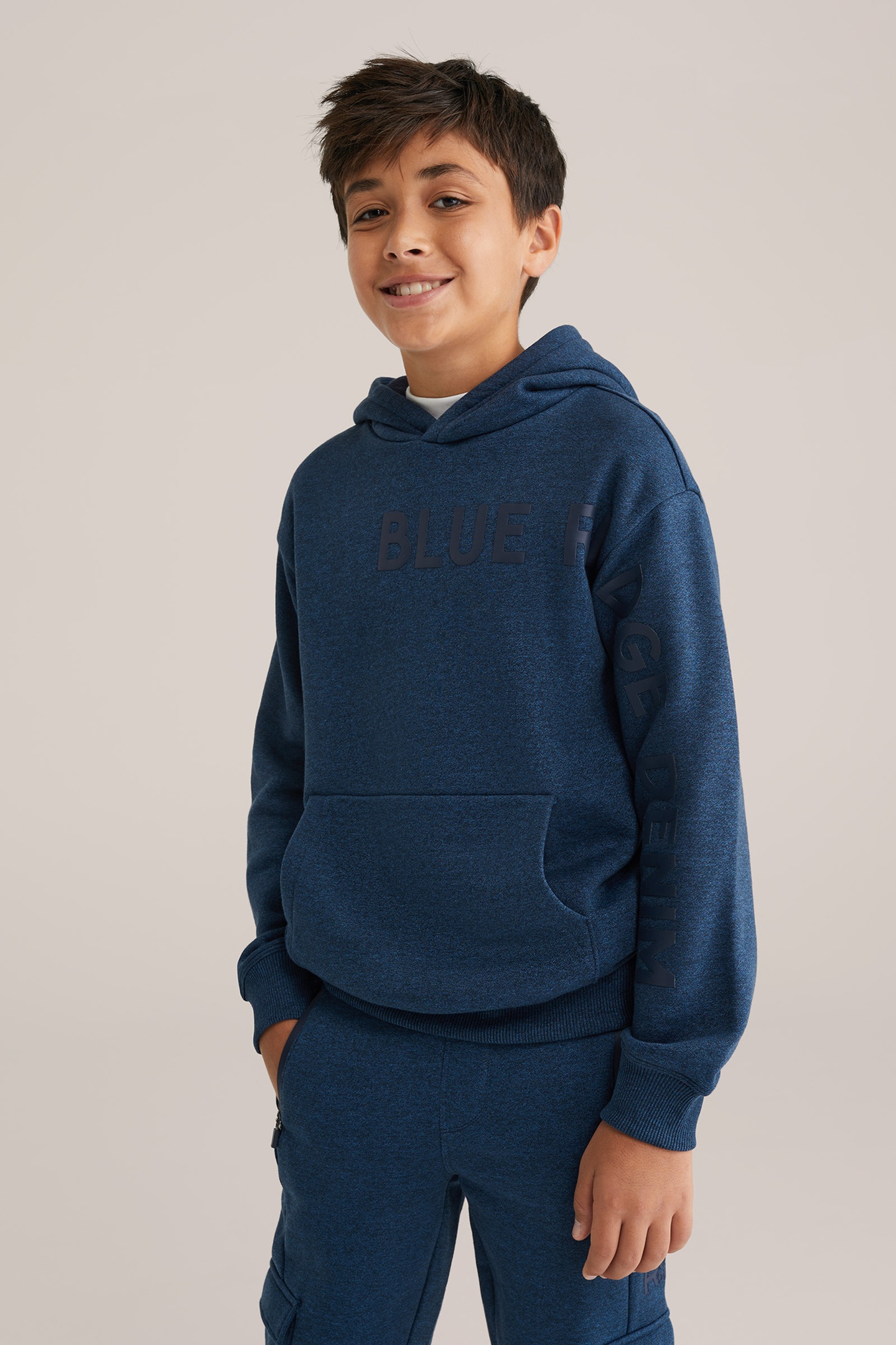 We Fashion Sweater Navy Blue Maat: 110/116 | Sportkleding Outlet | Unisex | Blauw