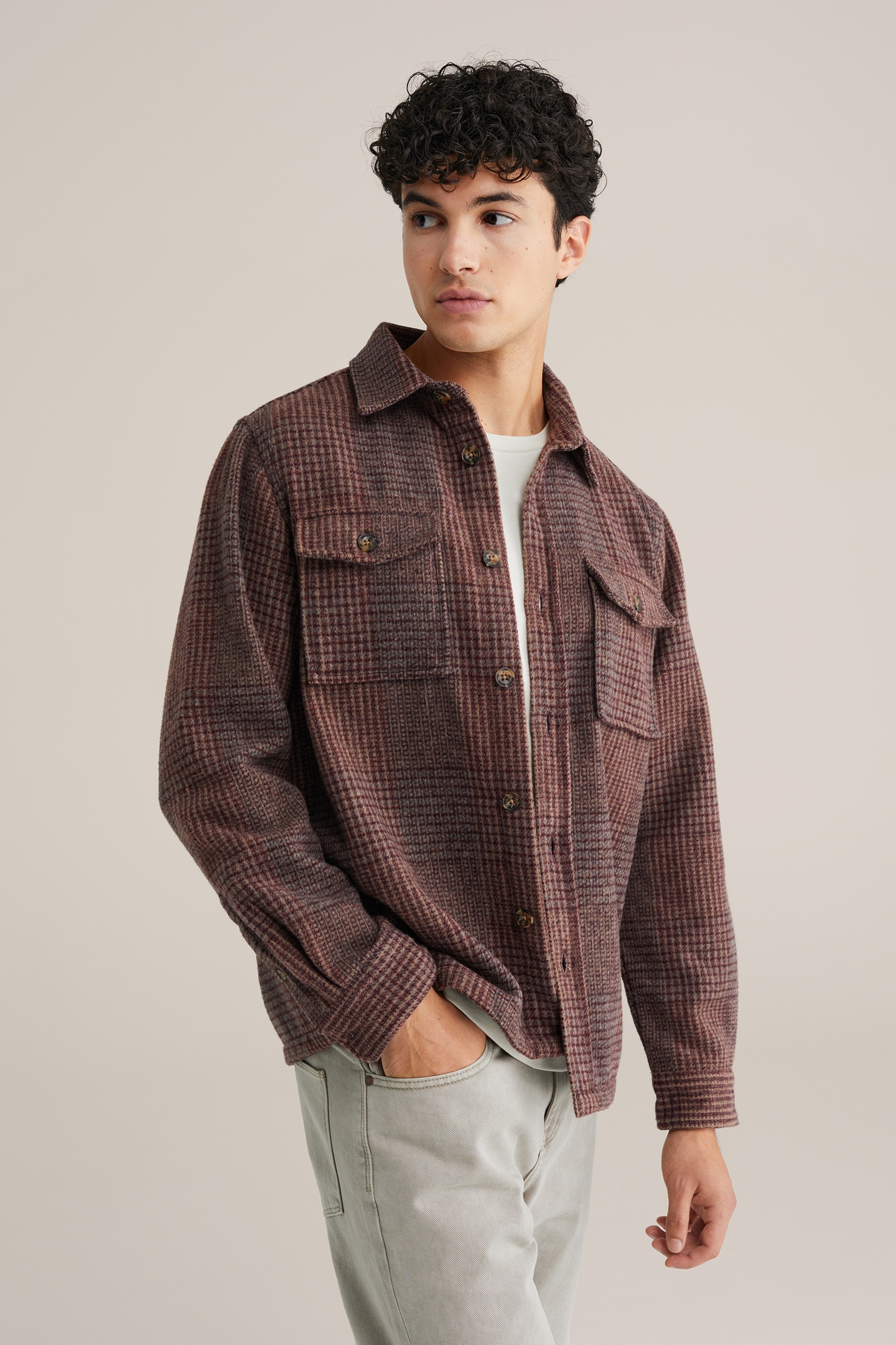 We Fashion Overshirt Vintage Red Taille: XS | Casual chemises Outlet | Homme | Rouge