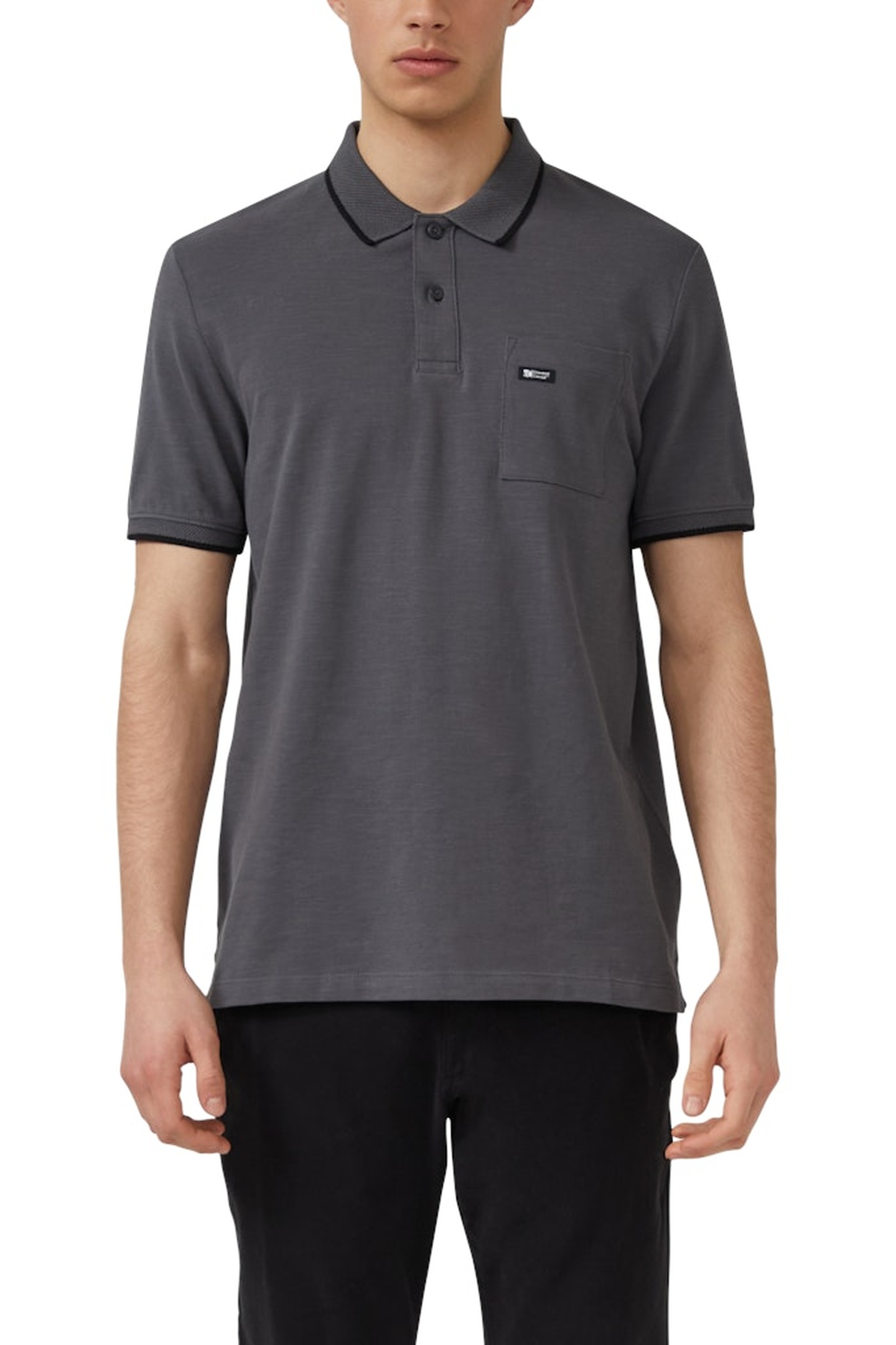 s.Oliver  Poloshirts Grey/black Maat: 3XL | Poloshirts Outlet | Heren | Grijs