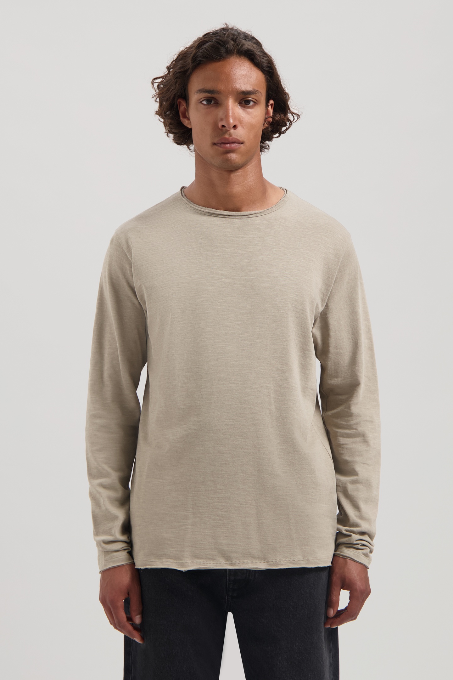 Dstrezzed Ds_newman Crewneck Vintage Khaki Maat: S | Longsleeves Outlet | Heren | Beige