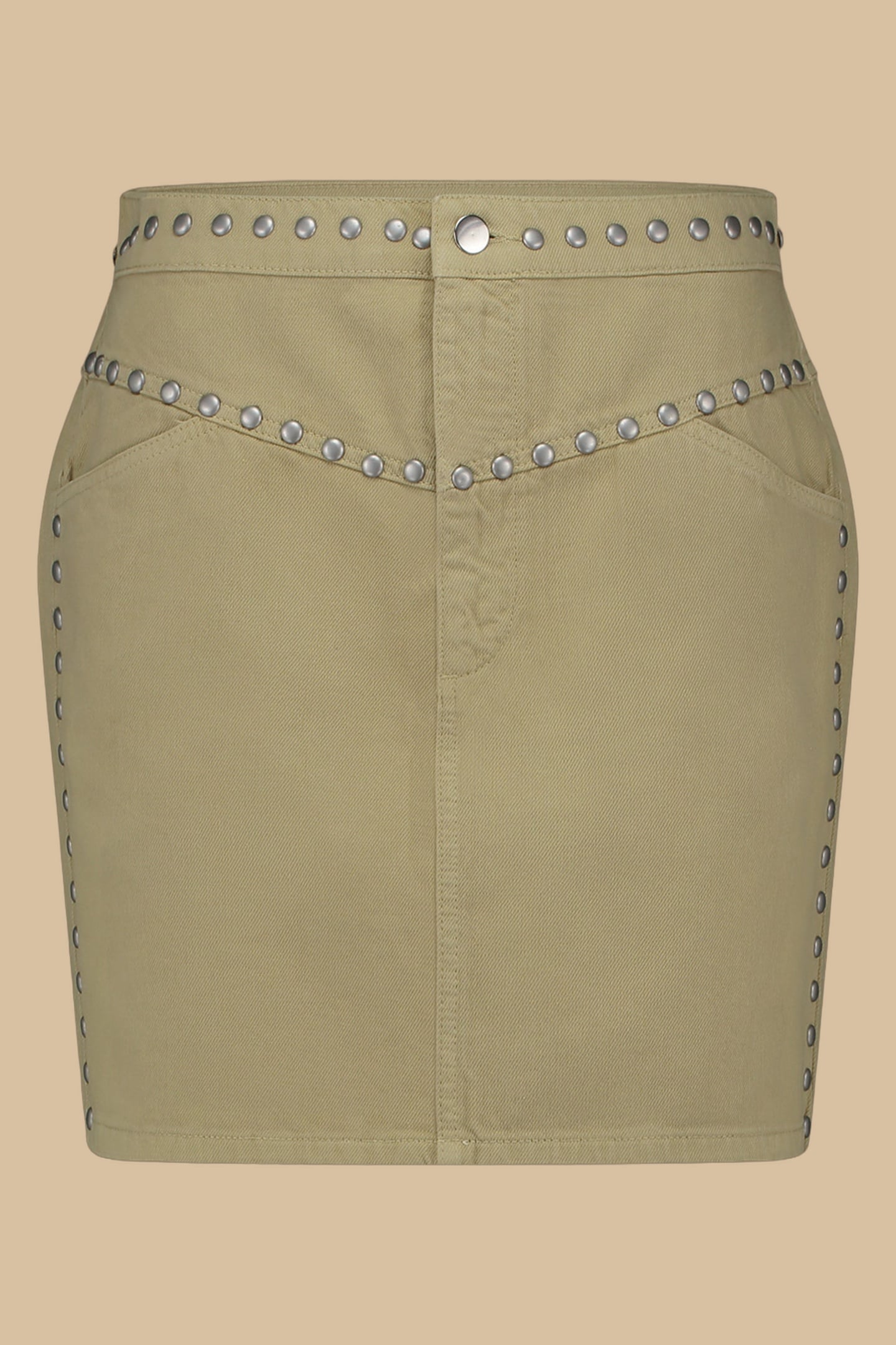 Circle of Trust Coco Skirt Olive Gray Maat: XL | Mini Rokken Outlet | Dames | Bruin