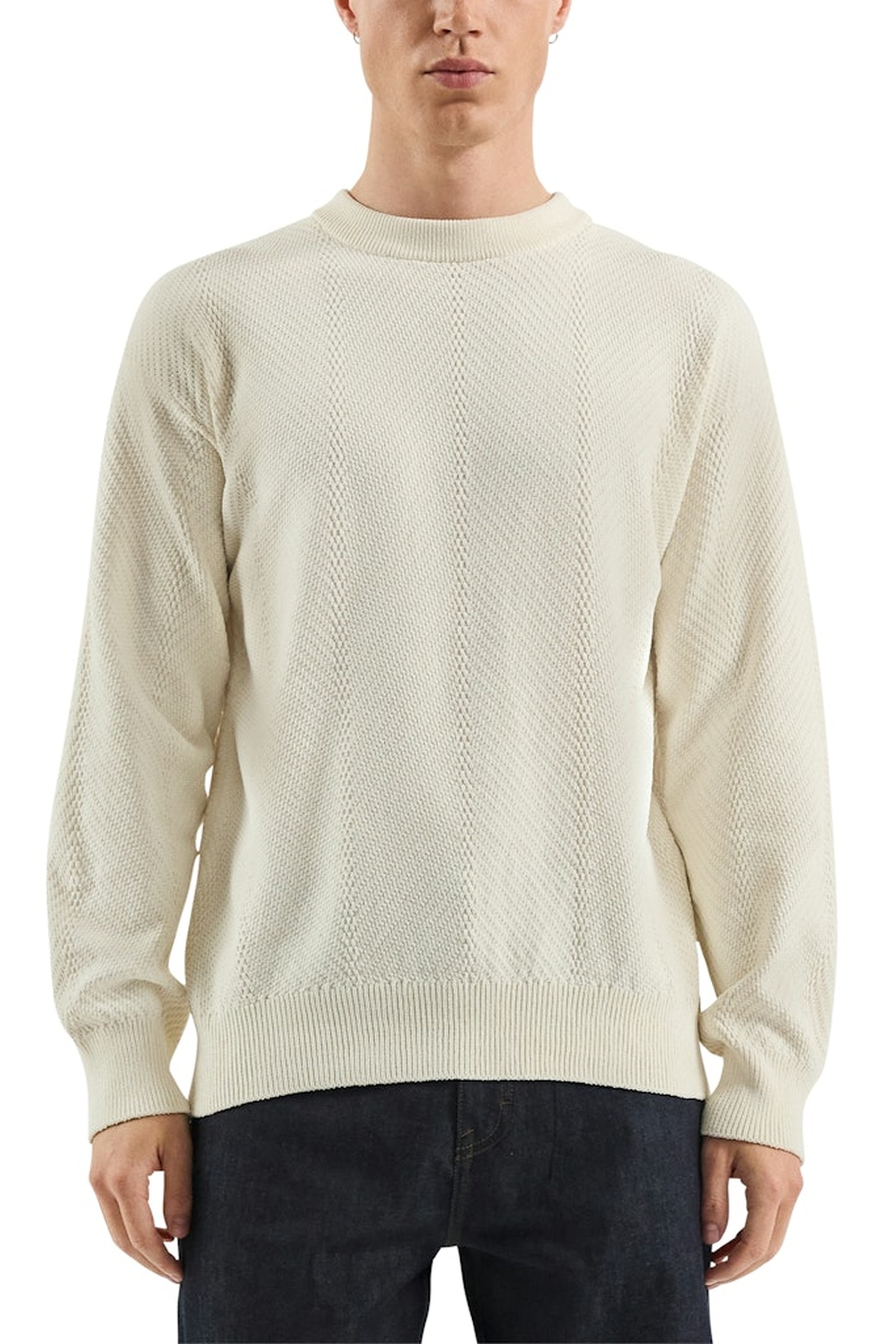s.Oliver -qs Pullover Offwhite Maat: M | Sweaters Outlet | Heren | Wit