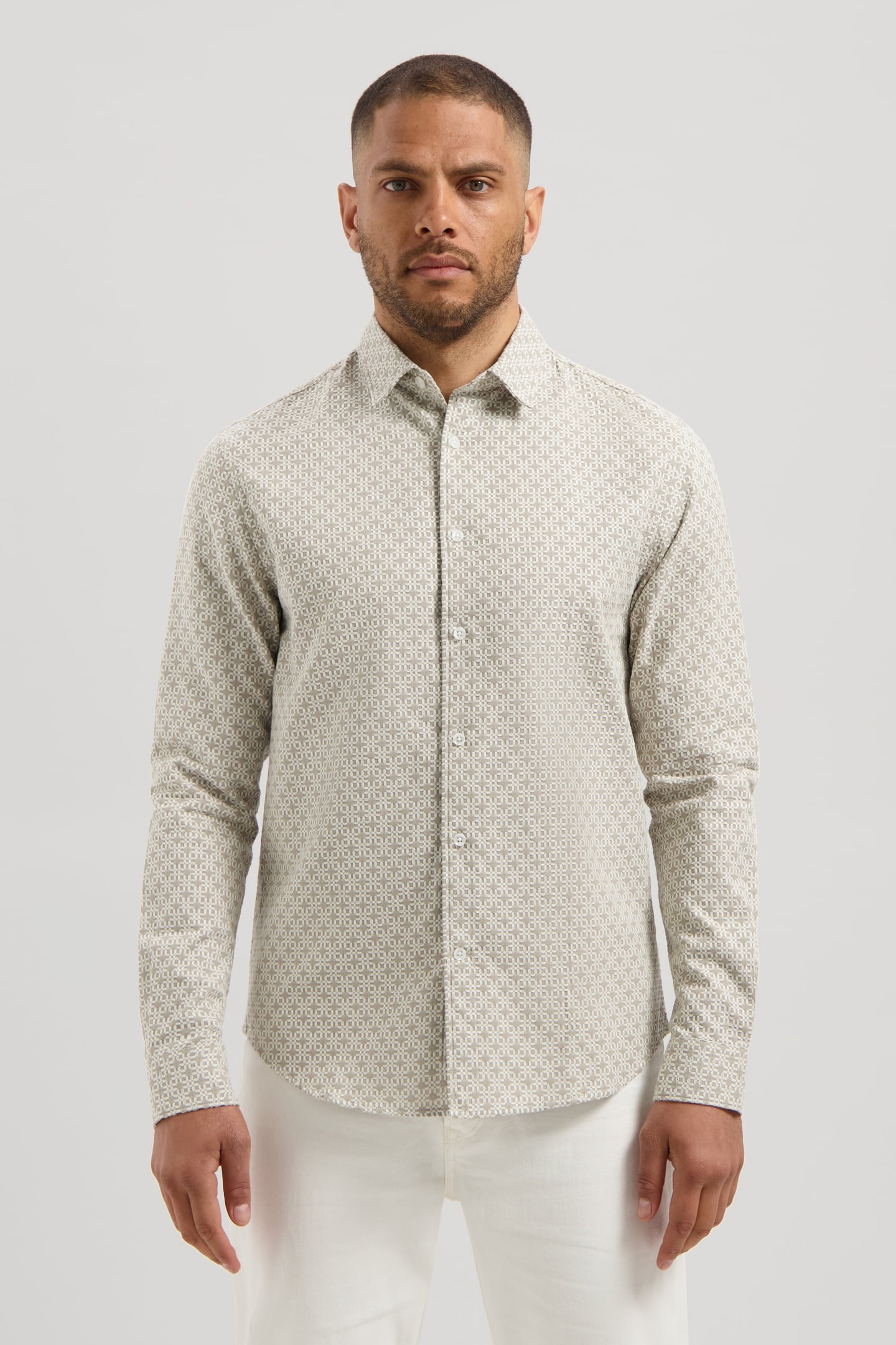 Dstrezzed Ds_eloy Shirt Vintage Khaki Maat: L | Casual Overhemden Outlet | Heren | Bruin