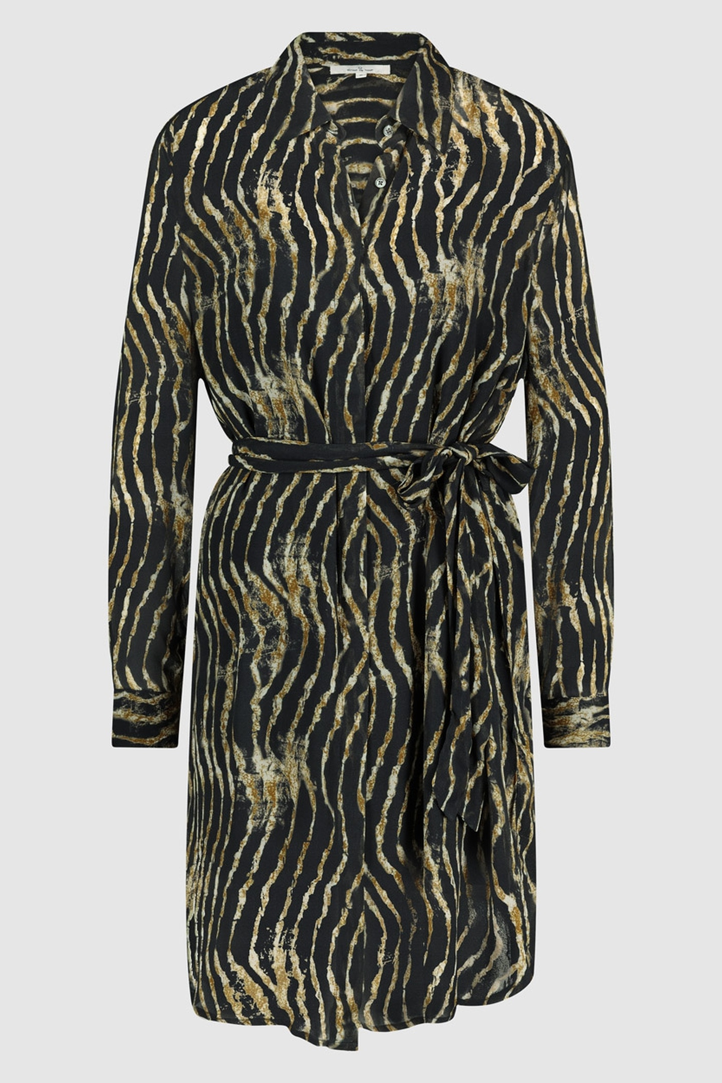 Circle of Trust Joanna Dress Bronze Tiger Maat: S | Blousejurken Outlet | Dames | Zwart