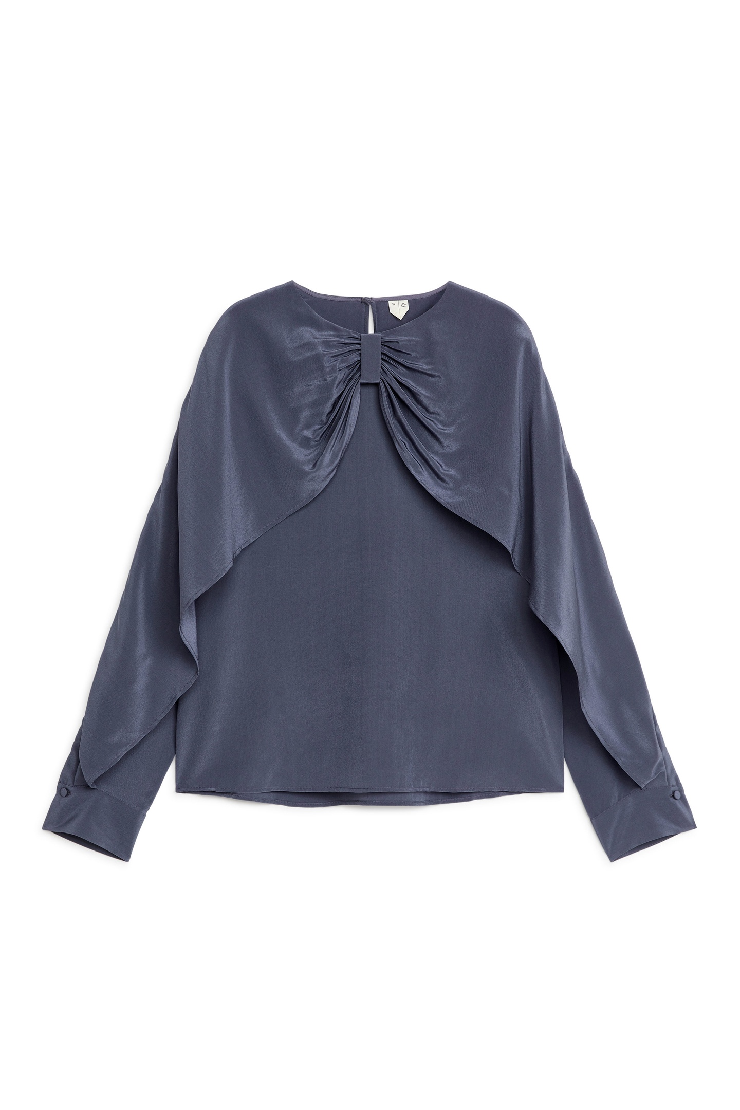 ARKET Herta Cape Top Blue Maat: 34 | Longsleeves Outlet | Dames | Blauw
