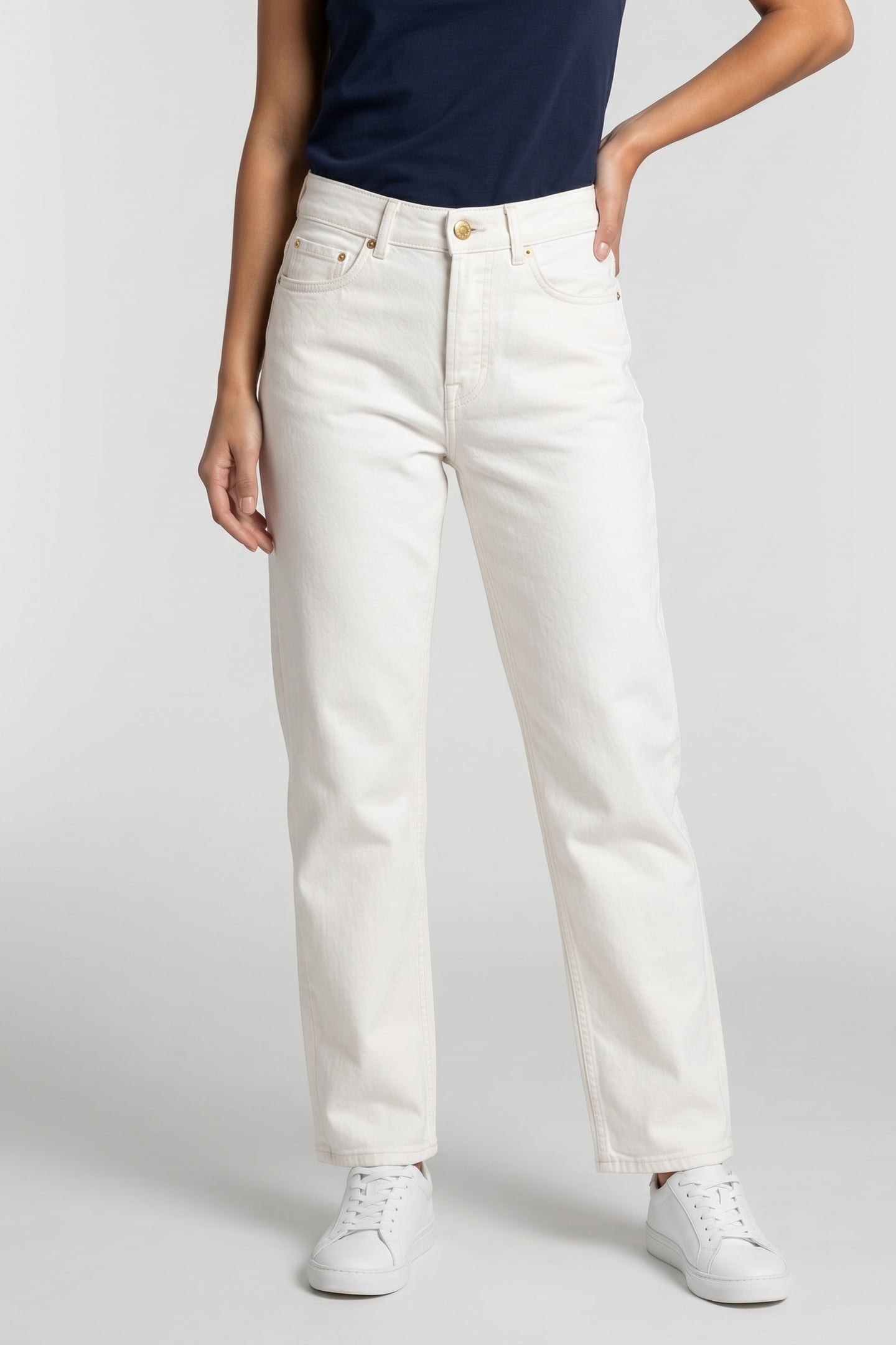 Scotch & Soda The Sky Straight Jeans - Cool White/pastel Taille: W29L32 | Pantalons droits Outlet | Femme | Blanche
