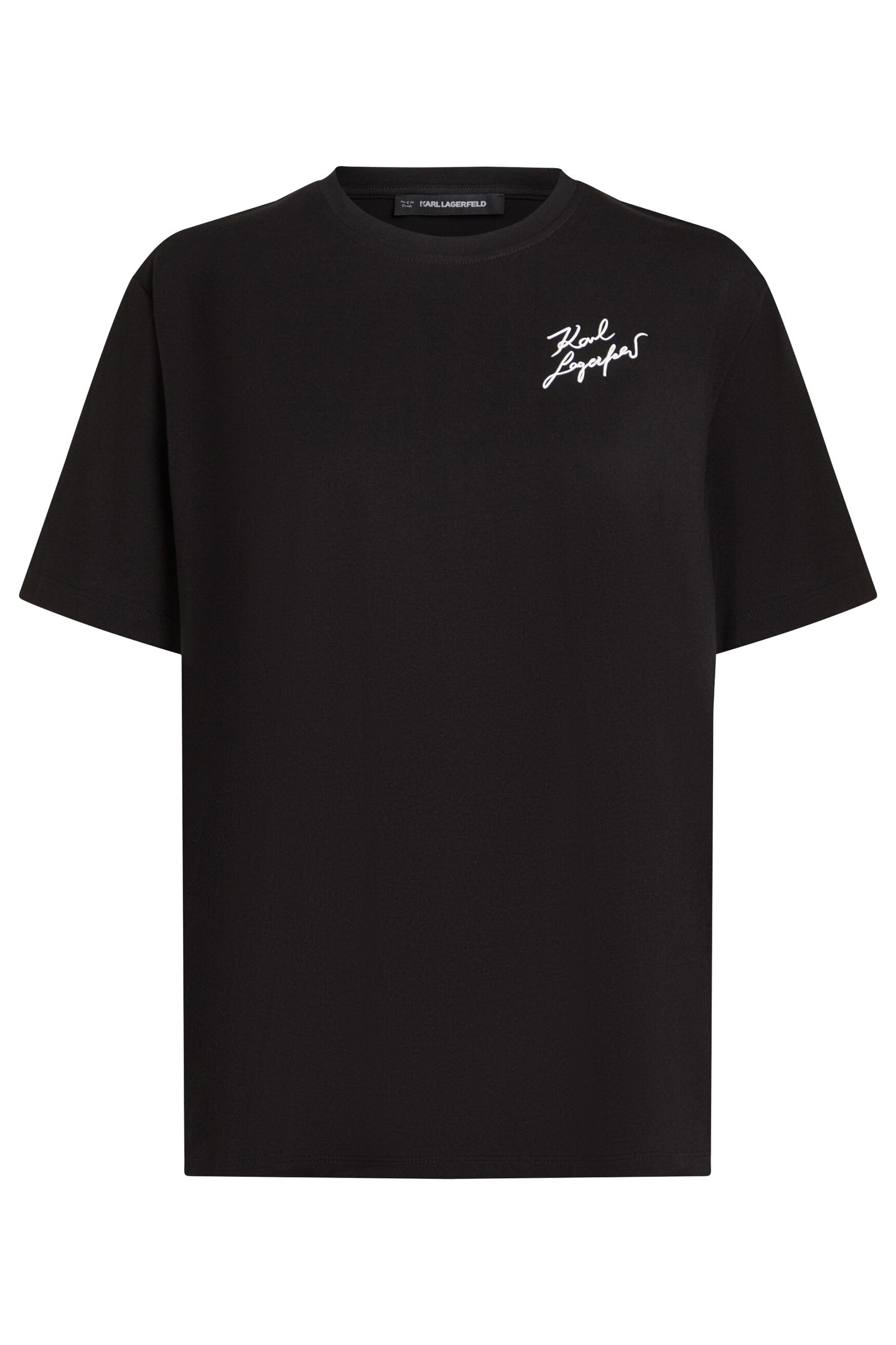 Karl Lagerfeld Relax Sketch Cameo T-shirt Black Maat: XS | Tops Outlet | Dames | Zwart