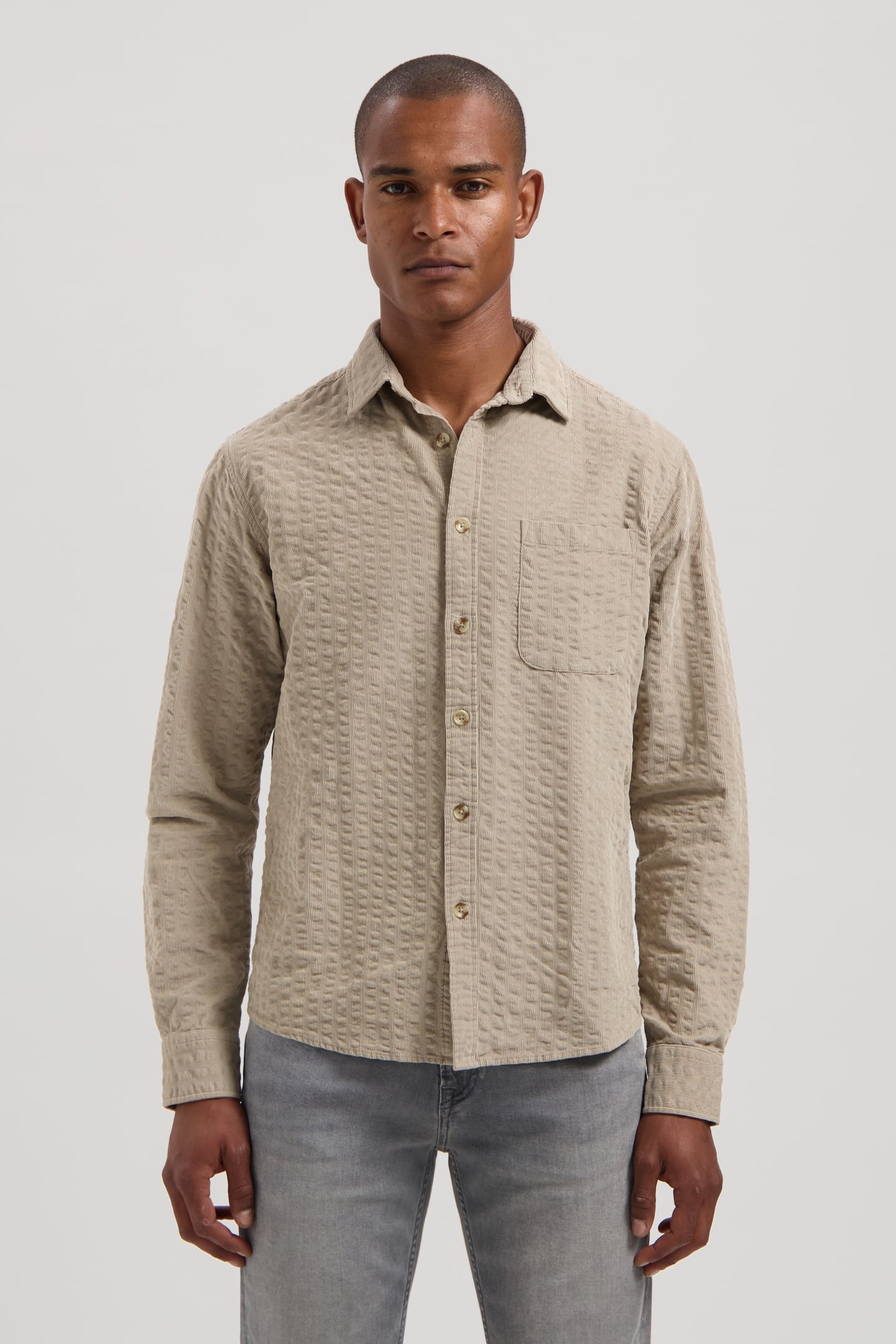 Dstrezzed Ds_patric Shirt Vintage Khaki Maat: M | Casual Overhemden Outlet | Heren | Bruin