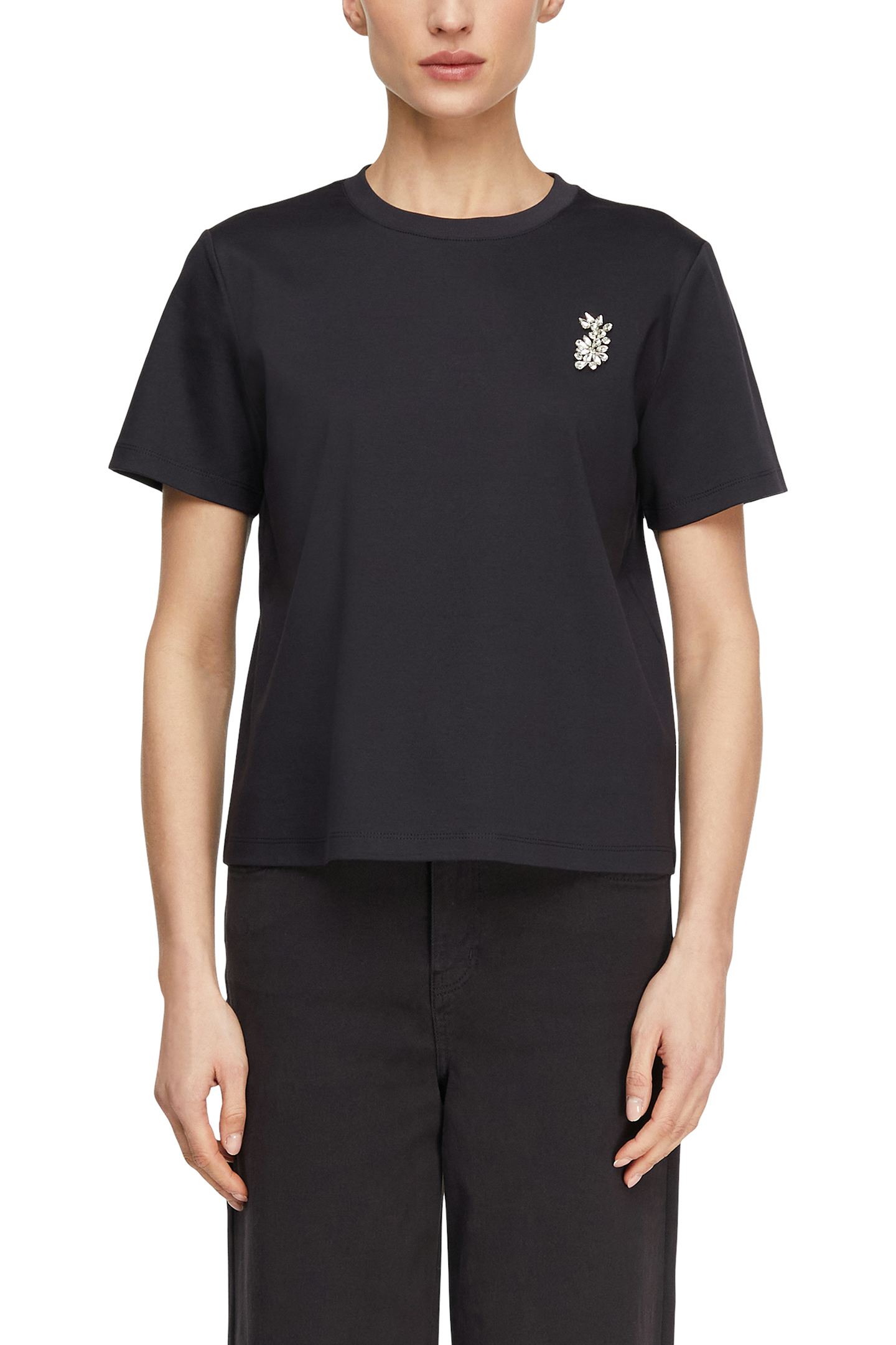 Comma T-shirts Marine Maat: 42 | Tops Outlet | Dames | Zwart