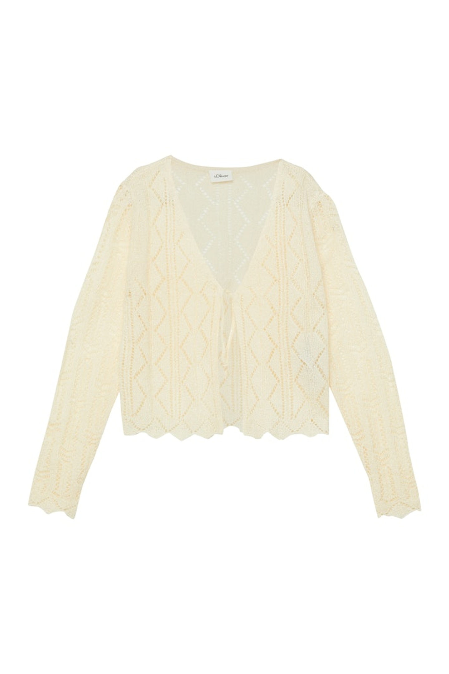 s.Oliver Cardigan Offwhite Maat: 158/164 | Jassen Outlet | Unisex | Groen