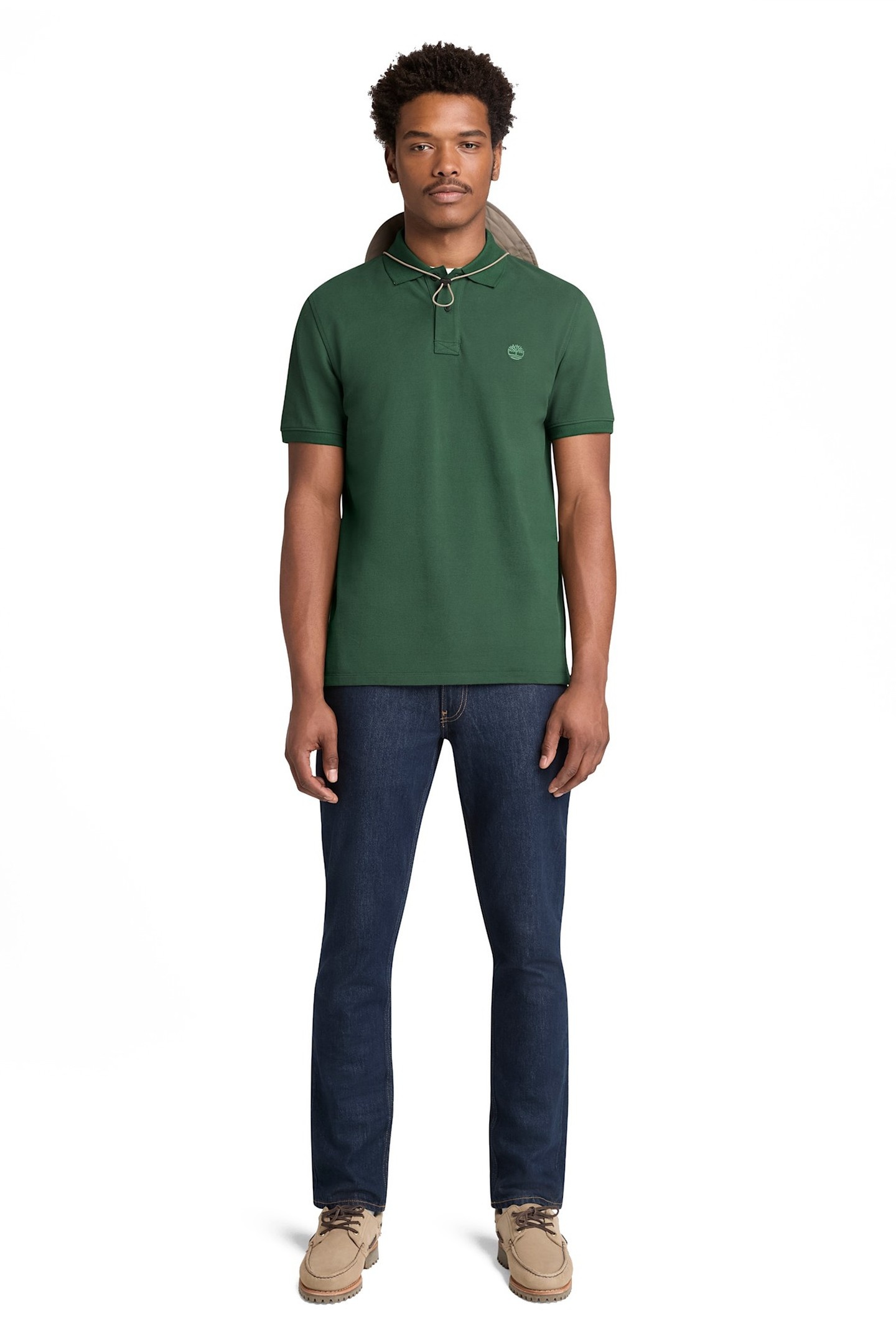 Timberland Pique Short Sleeve Polo Dark Green Maat: M | Poloshirts Outlet | Heren | Groen