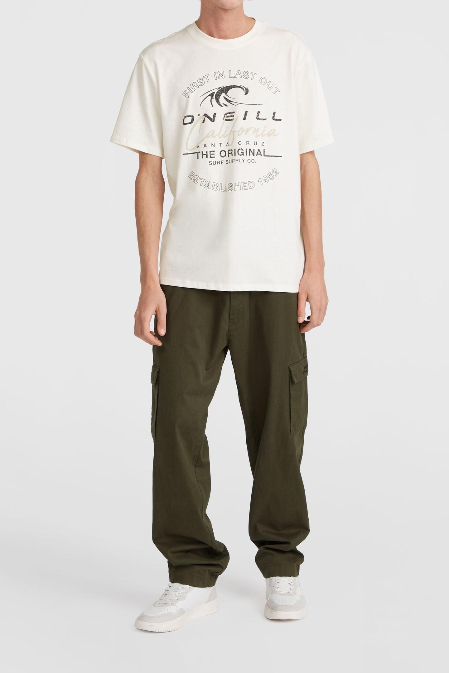 O'Neill  Cali Wave T-shirt Snow White Maat: S | T-shirts met Print Outlet | Heren | Wit