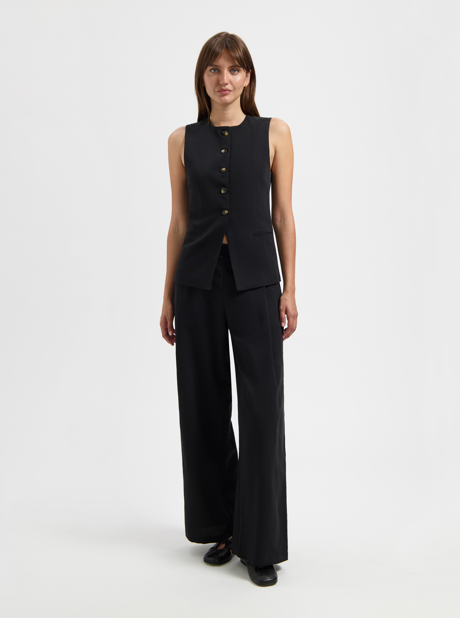 We Are Labels Nous Sommes Labels – Teddie Gilet Black Maat: XS | Gilets Outlet | Dames | Zwart