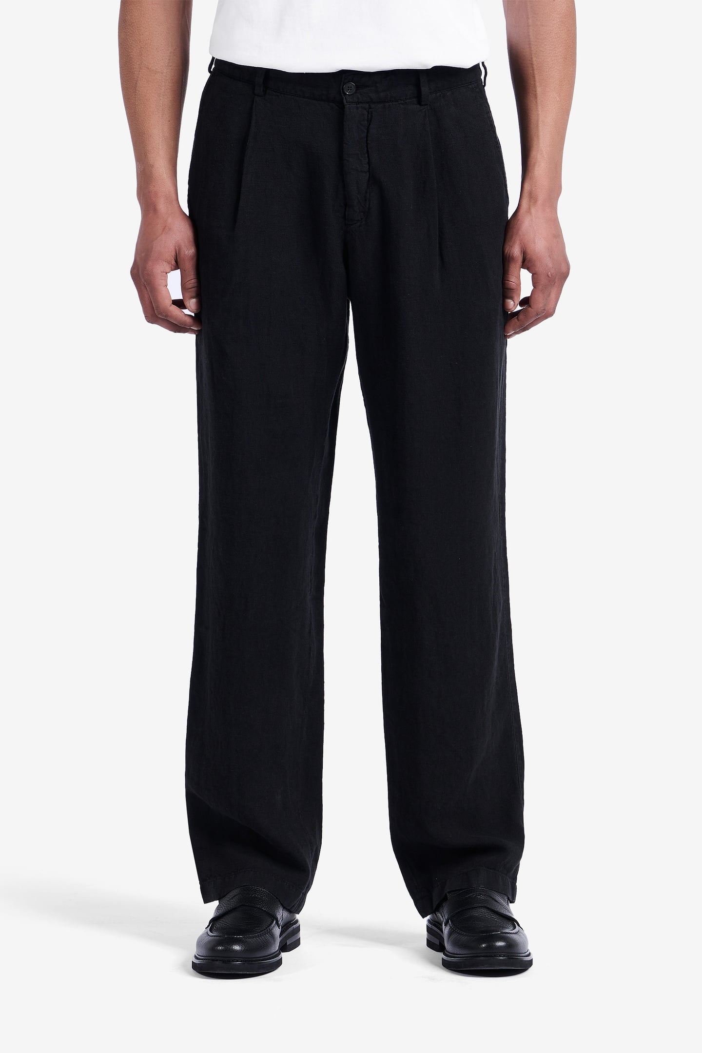 No Label Mayfair Linen Black Maat: W32L32 | Chino's Outlet | Heren | Zwart
