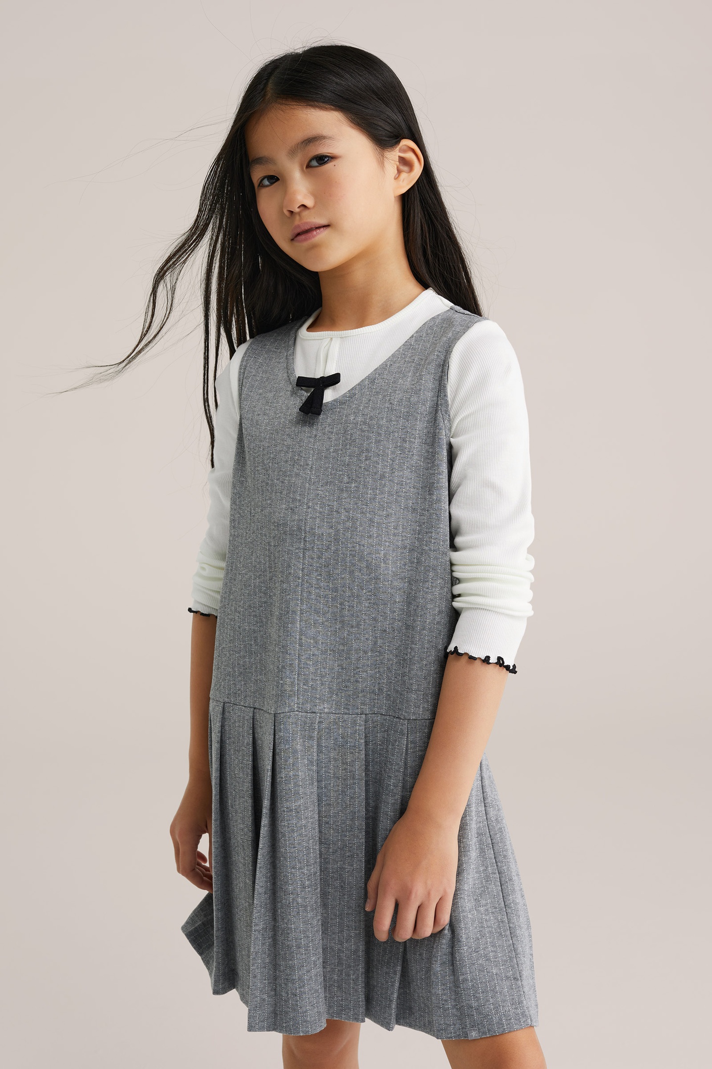 WE Fashion Dress Mid Length Grey Taglia: 122/128 | Vestiti Outlet | kids | Grigio