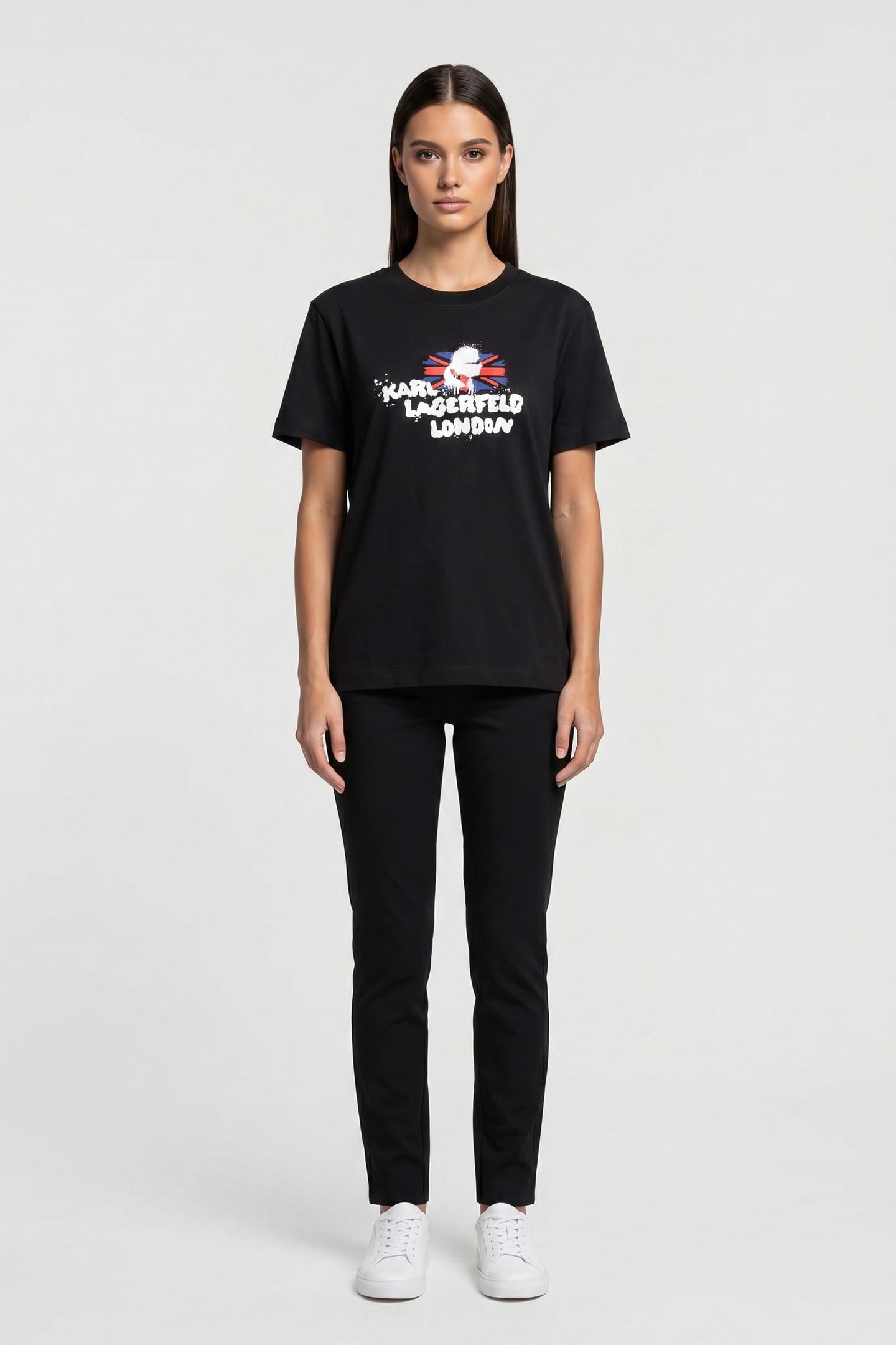 Karl Lagerfeld London Graphic T-shirt Black size XS | Shirts Outlet | Women | Black