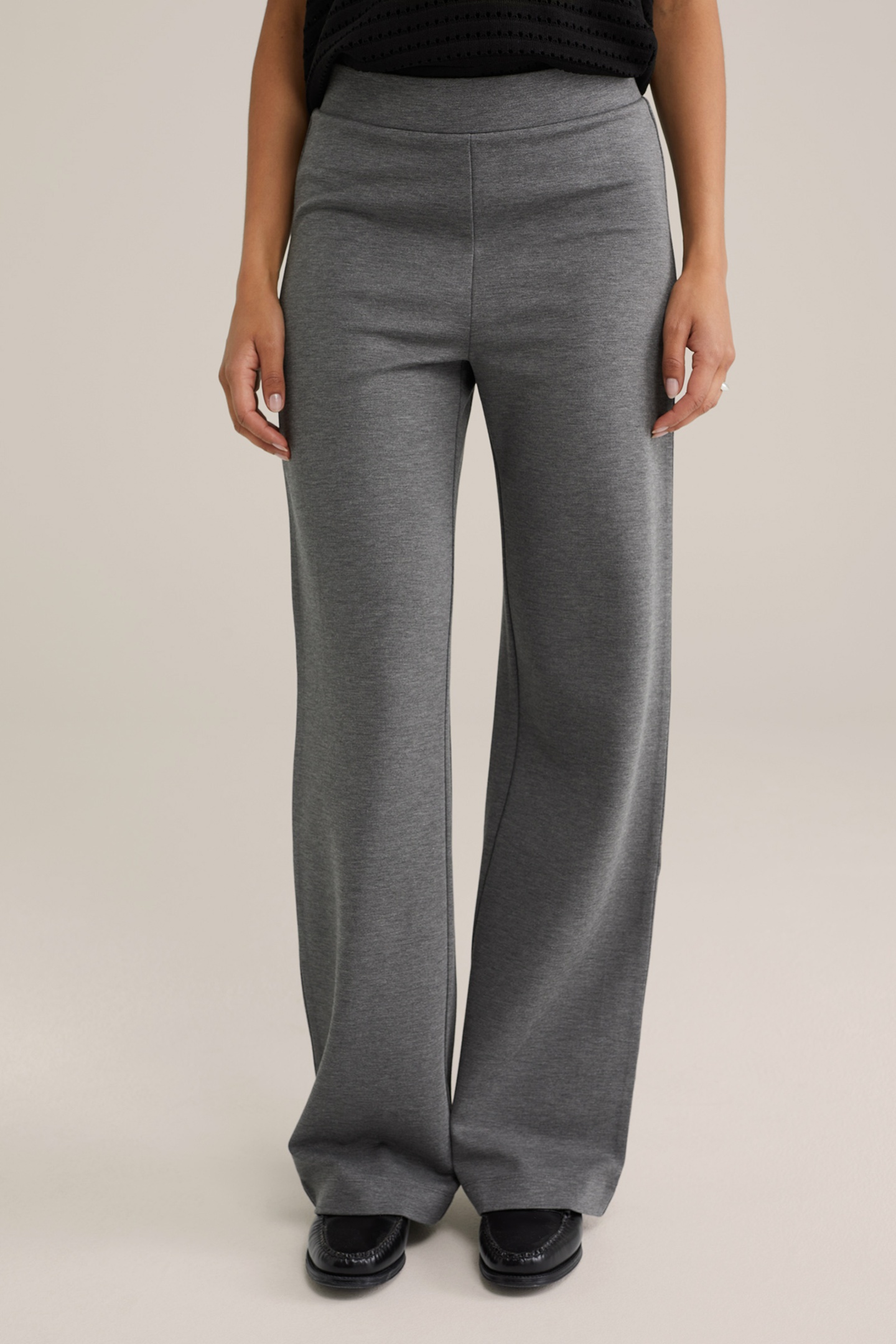 We Fashion Trouser Blended Dark Grey Maat: XS | Wijde Broeken Outlet | Dames | Grijs