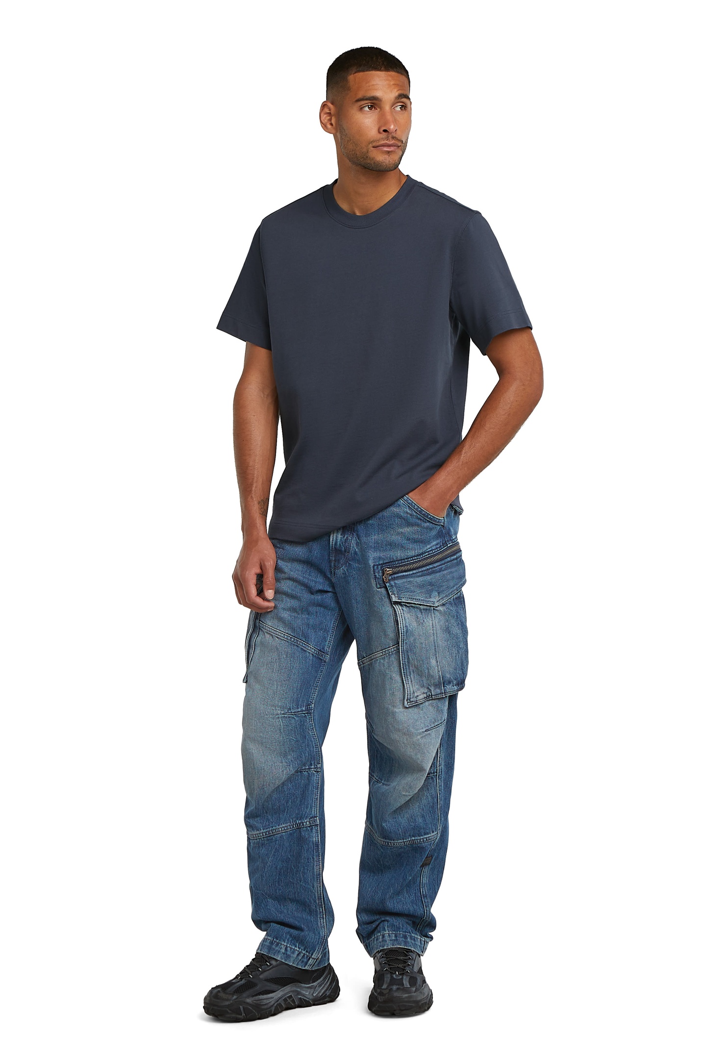 G-Star Rovic 3d Loose Denim Worn In Mountain Dusk Taille: W34L30 | Jeans relaxed fit Outlet | Homme | Bleu