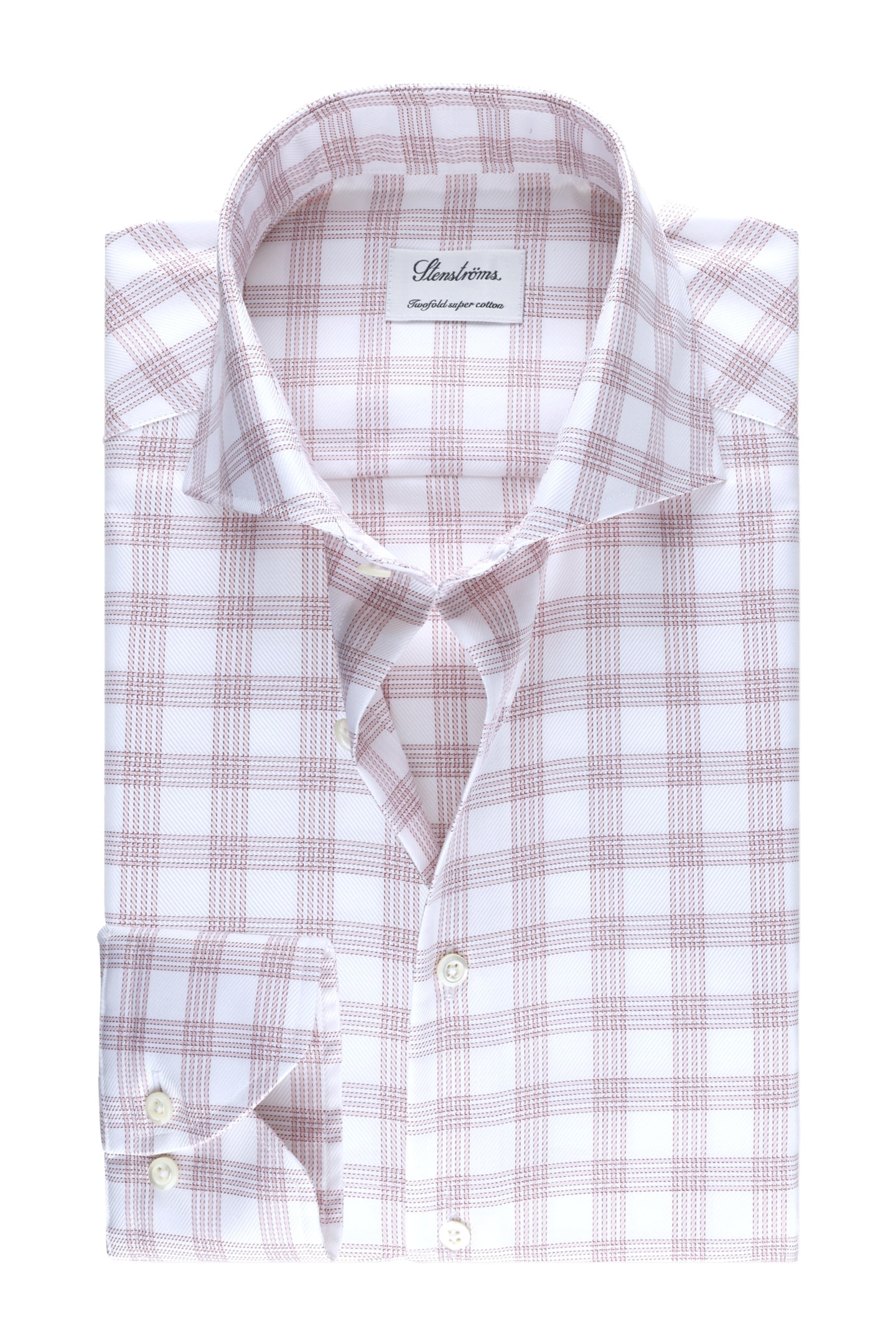 Stenströms Fitted Body/11, Rc Cuff Light Pink Check Maat: 42 | Zakelijke Overhemden Outlet | Heren | Roze