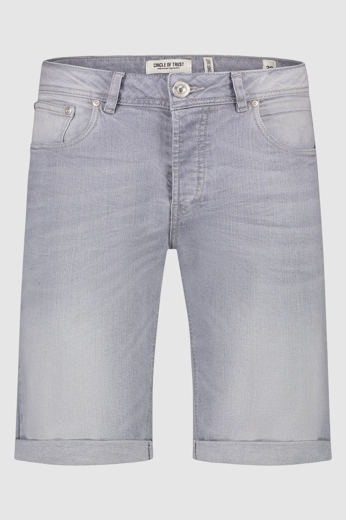 Circle of Trust Connor Short Grey Sky Maat: W26 | Spijkershorts Outlet | Heren | Grijs