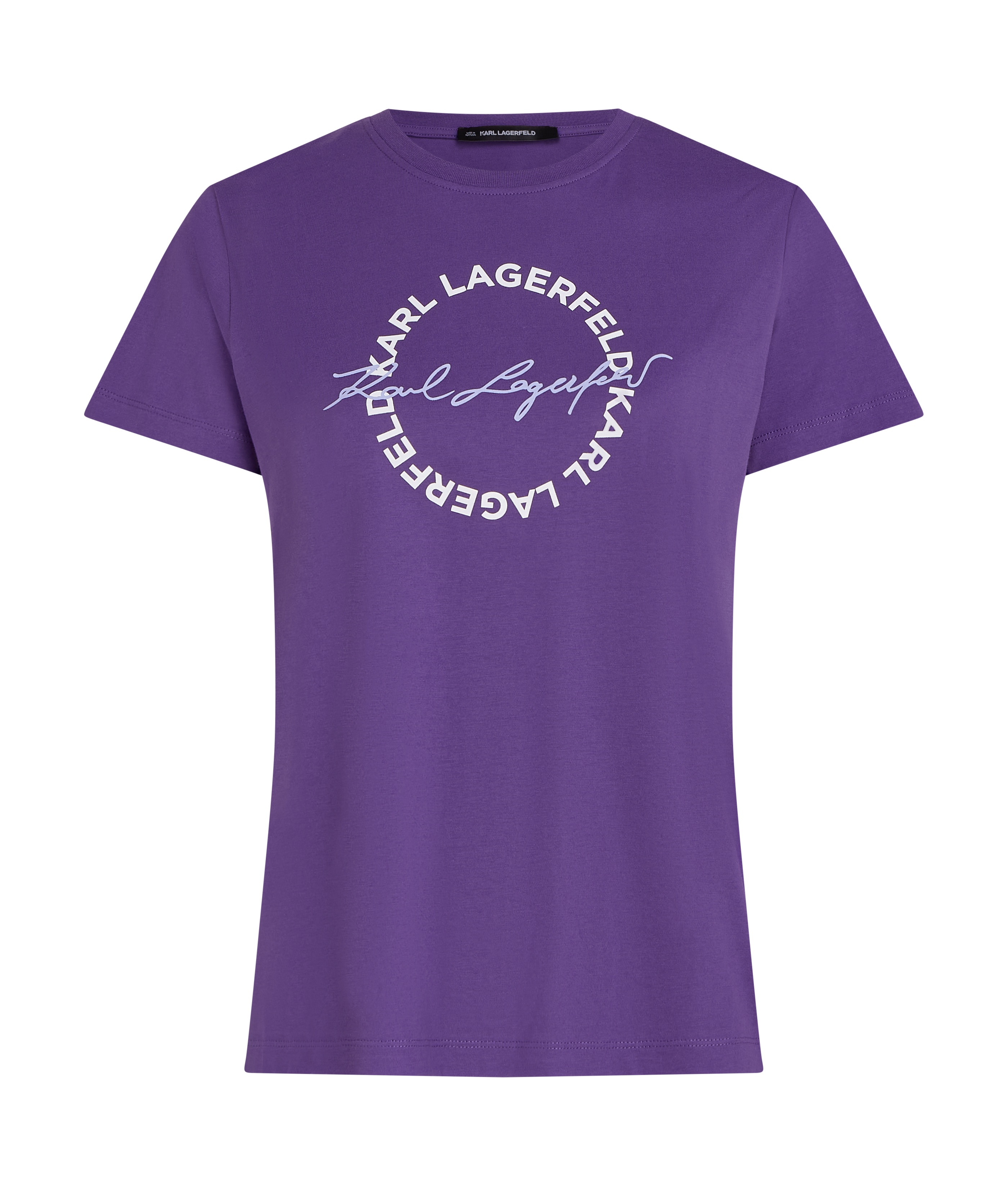 Karl Lagerfeld Circle Logo T-shirt Heliotrope Maat: S | Tops Outlet | Dames | Paars