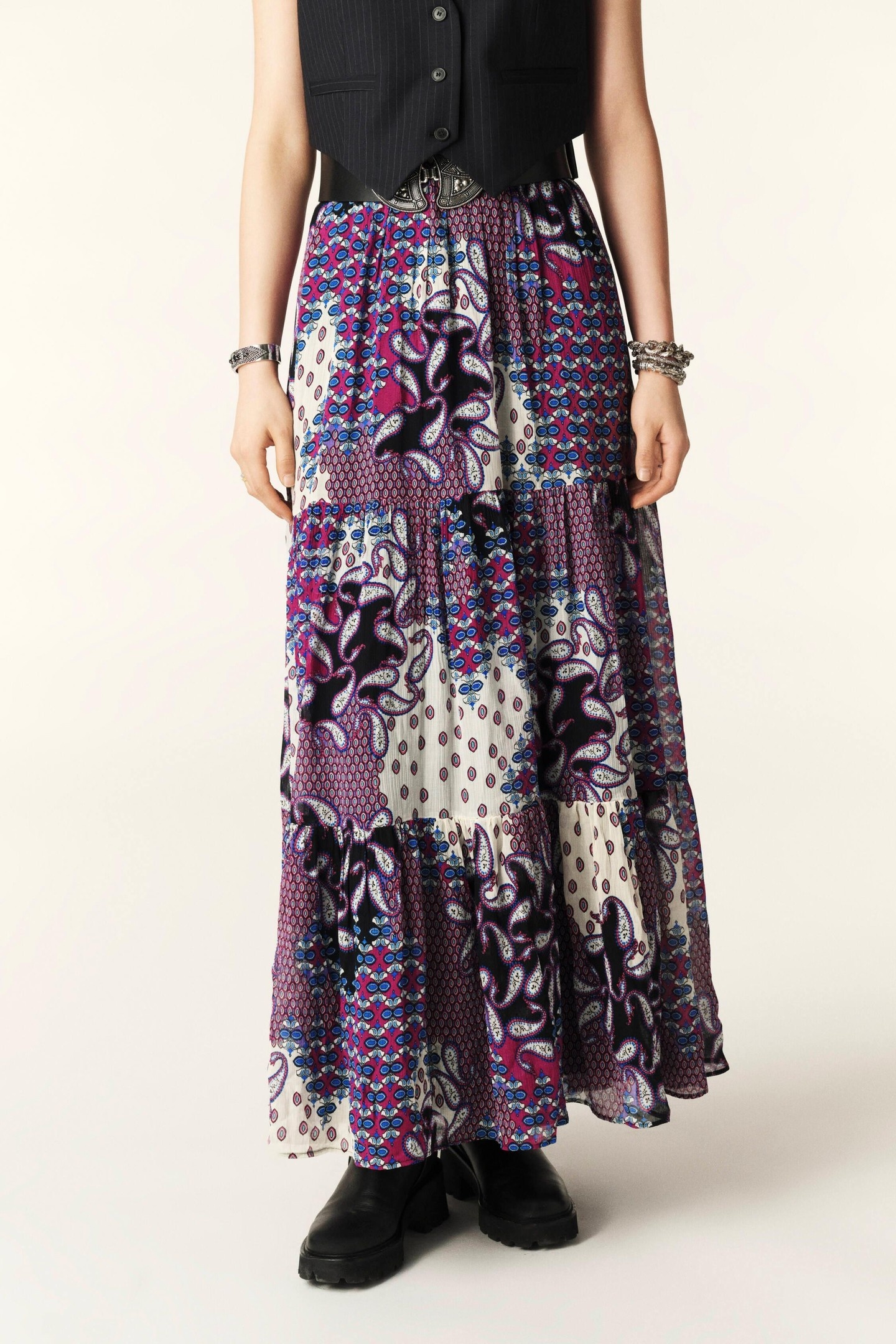 BA&SH Jupe Brooke Violet Maat: 40 | Maxi Rokken Outlet | Dames | Blauw