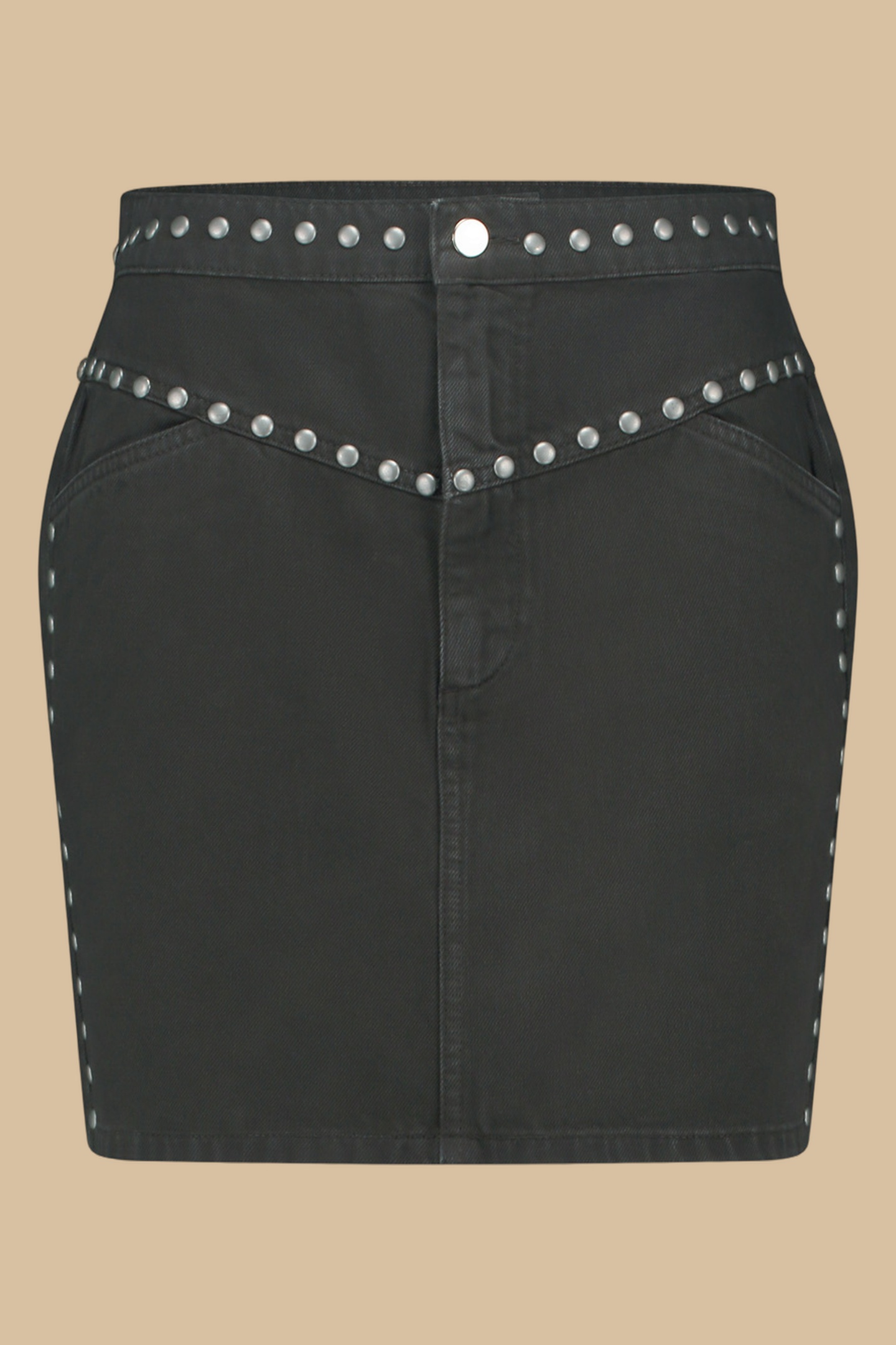 Circle of Trust Coco Skirt Washed Nero Maat: S | Mini Rokken Outlet | Dames | Zwart