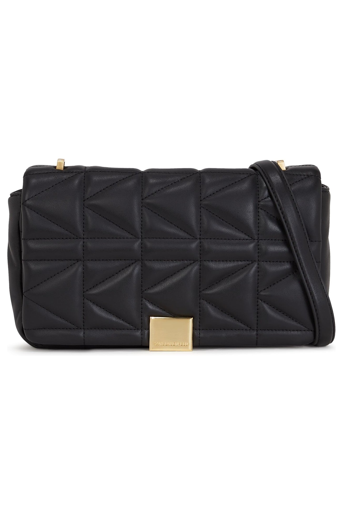 Karl Lagerfeld K/kuilt Medium Ext Shoulder Bag Black/gold Maat: OS | Schoudertassen Outlet | Dames | Zwart