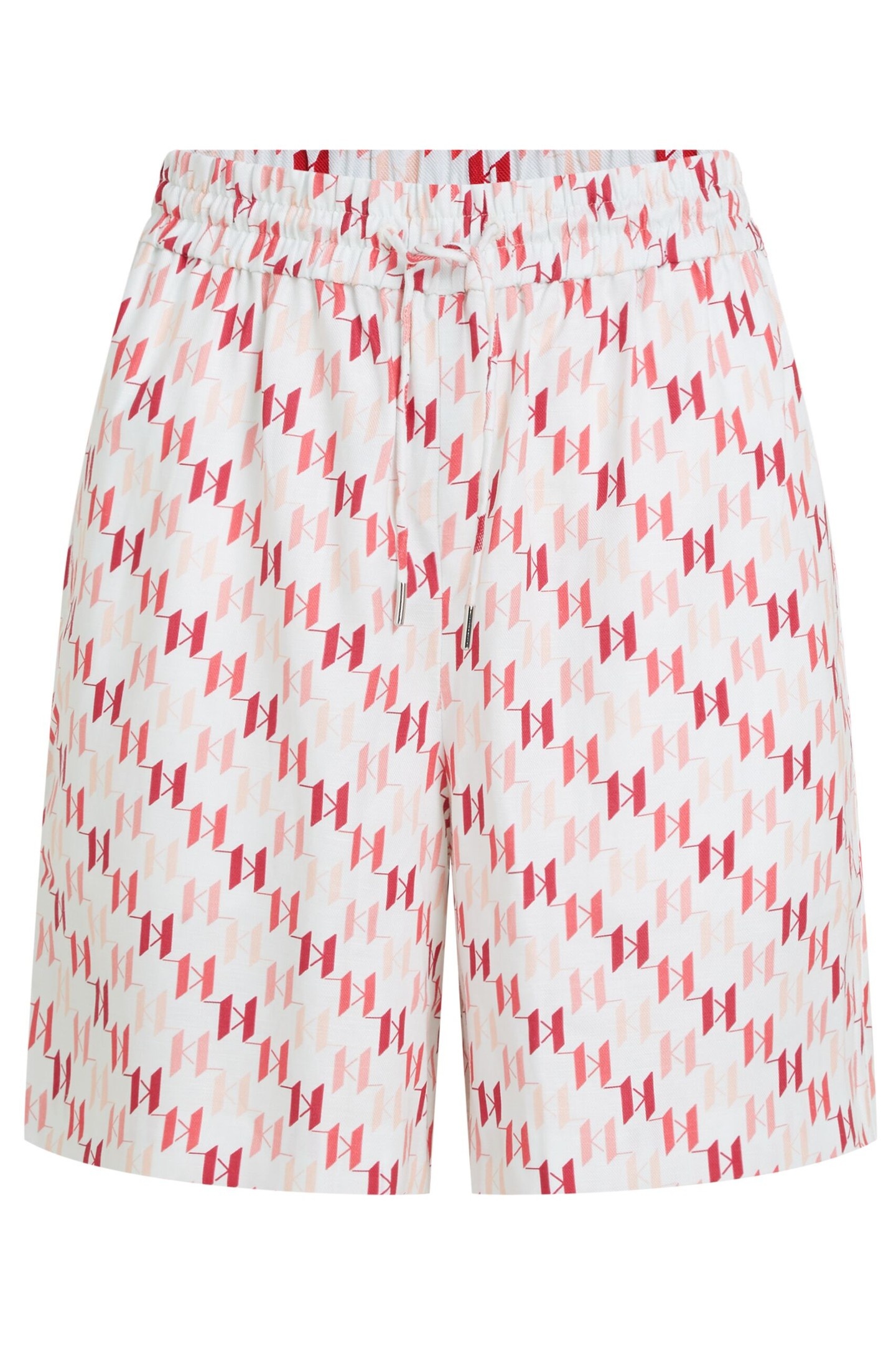 Karl Lagerfeld Linen Shorts White/red Maat: 40 | Korte Broeken Outlet | Dames | Wit