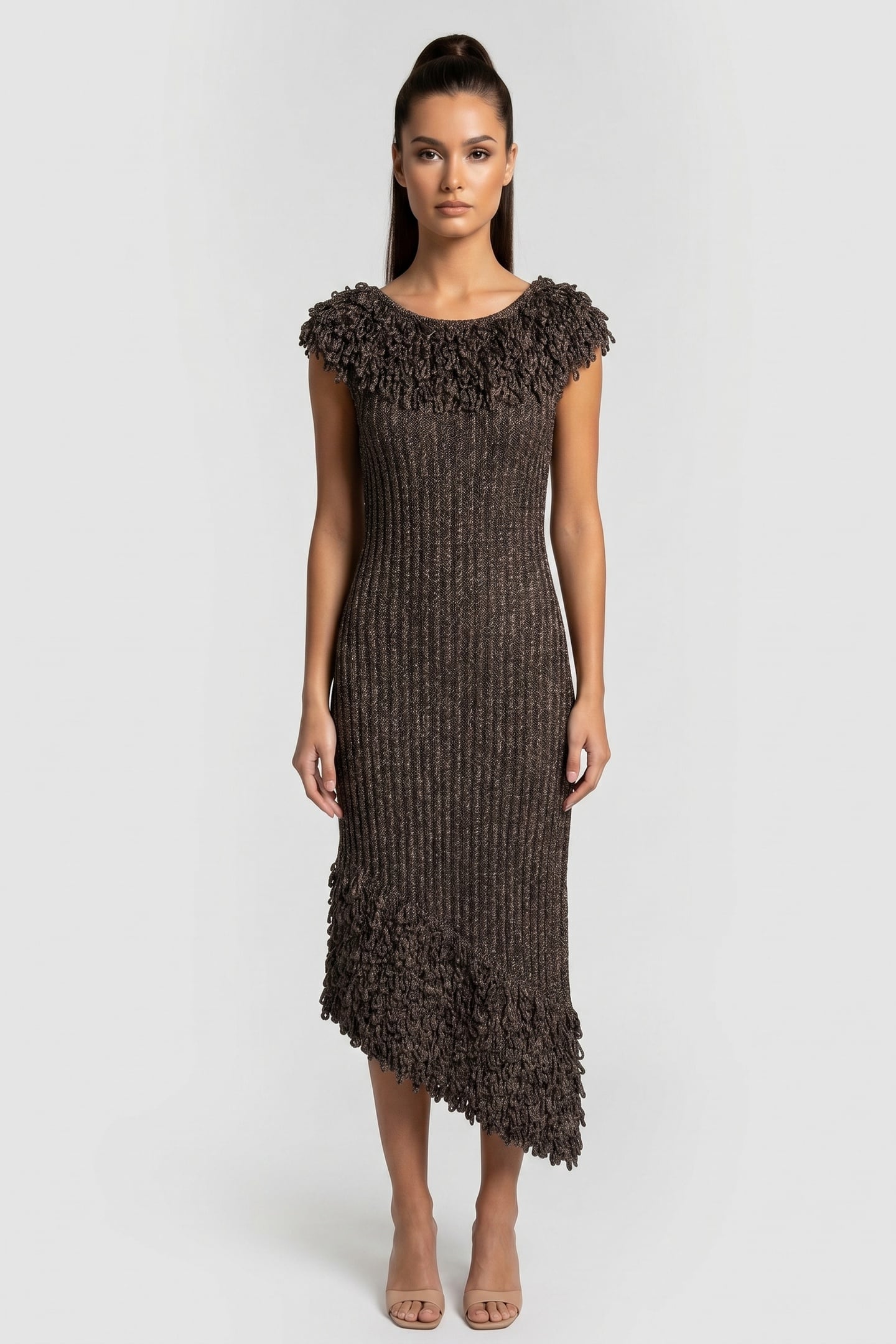 & Other Stories Elfie Dress Grey Maat: S | Midi Jurken Outlet | Dames | Grijs