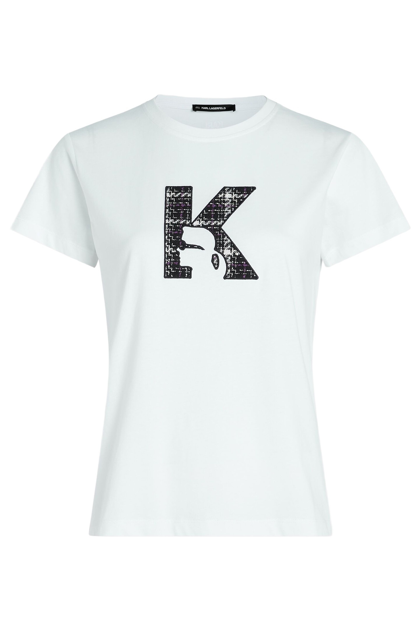 Karl Lagerfeld K Boucle T-shirt White Maat: S | Tops Outlet | Dames | Wit