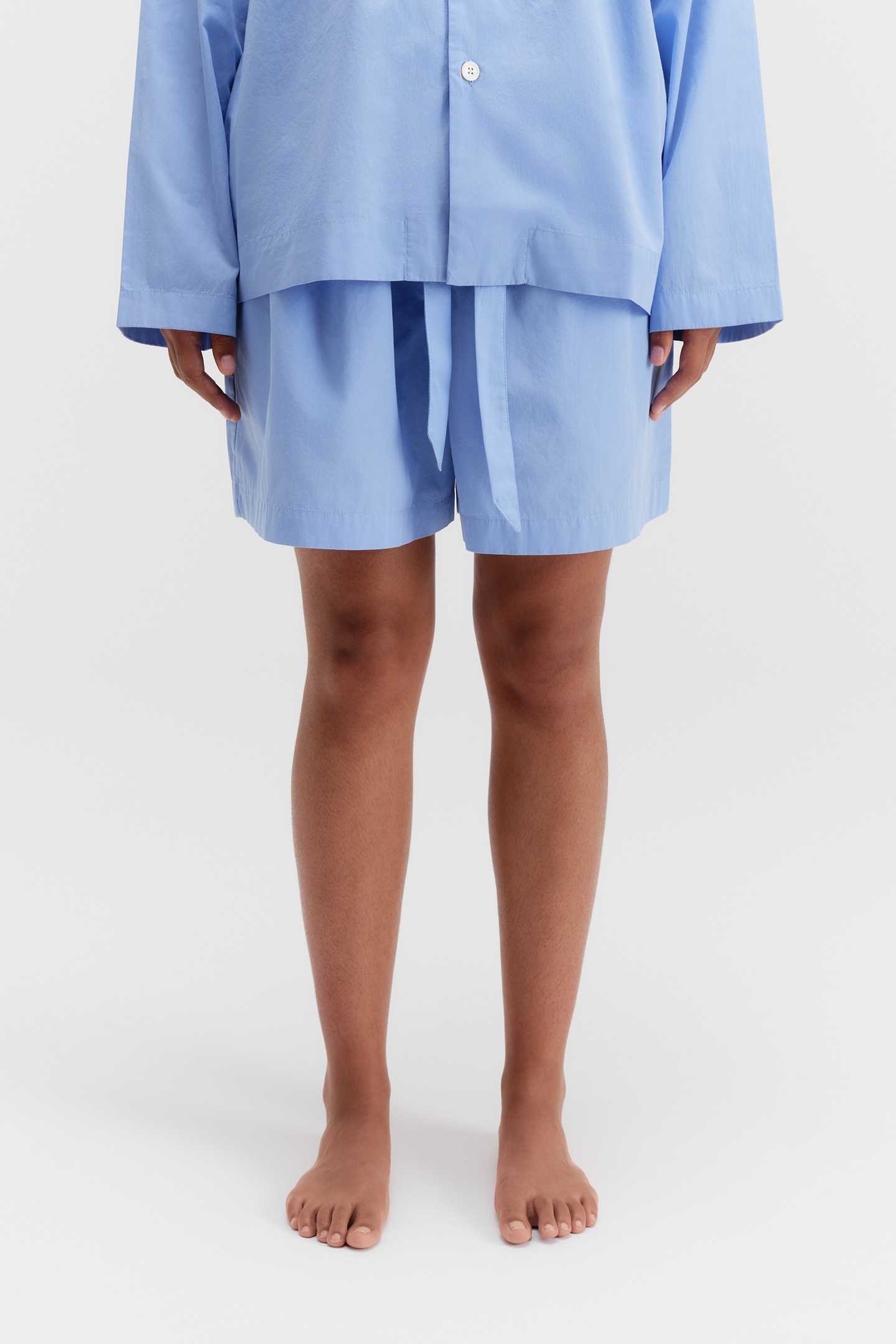 Tekla Unisex Poplin, Pyjamas Shorts Cornflower Blue Maat: XS | Korte Broeken Outlet | Unisex | Blauw