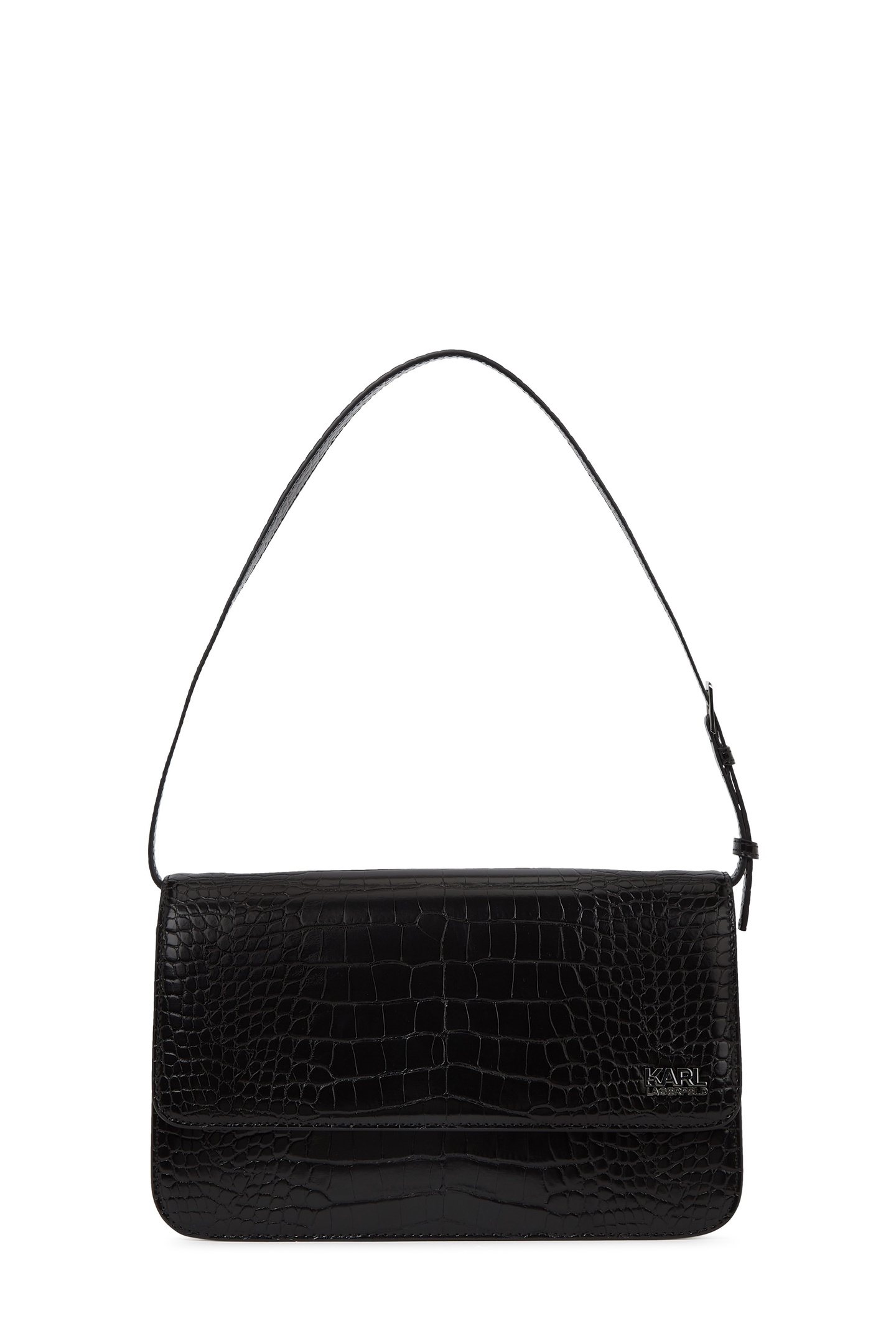 Karl Lagerfeld K/kore Croco Shoulder Bag Black Maat: OS | Handtassen Outlet | Dames | Zwart