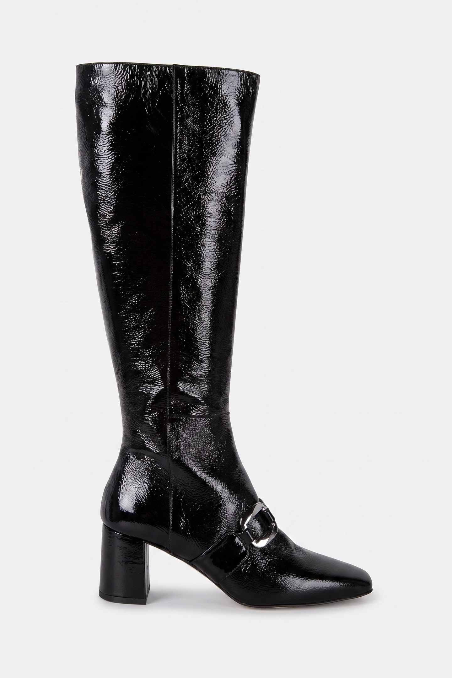 LK Bennett Gigi Oloid Block Heel Black Maat: 38 | Laarzen Outlet | Dames | Zwart