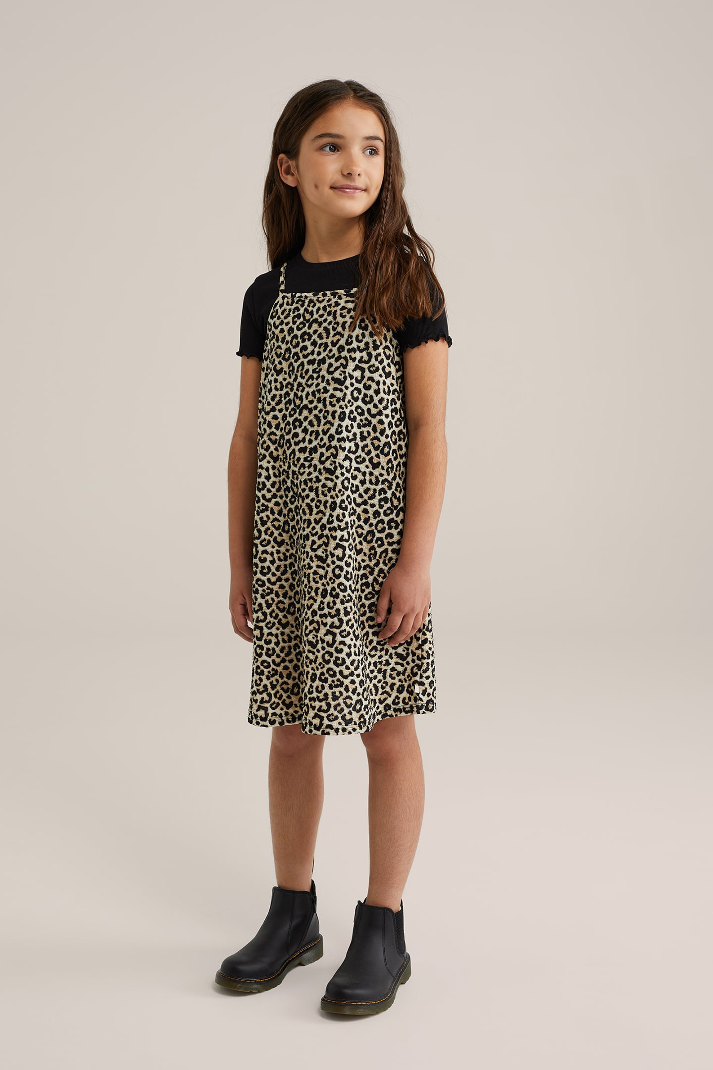 We Fashion Dress Mid Length Beige Maat: 158/164 | Jurken Outlet | kids | Beige